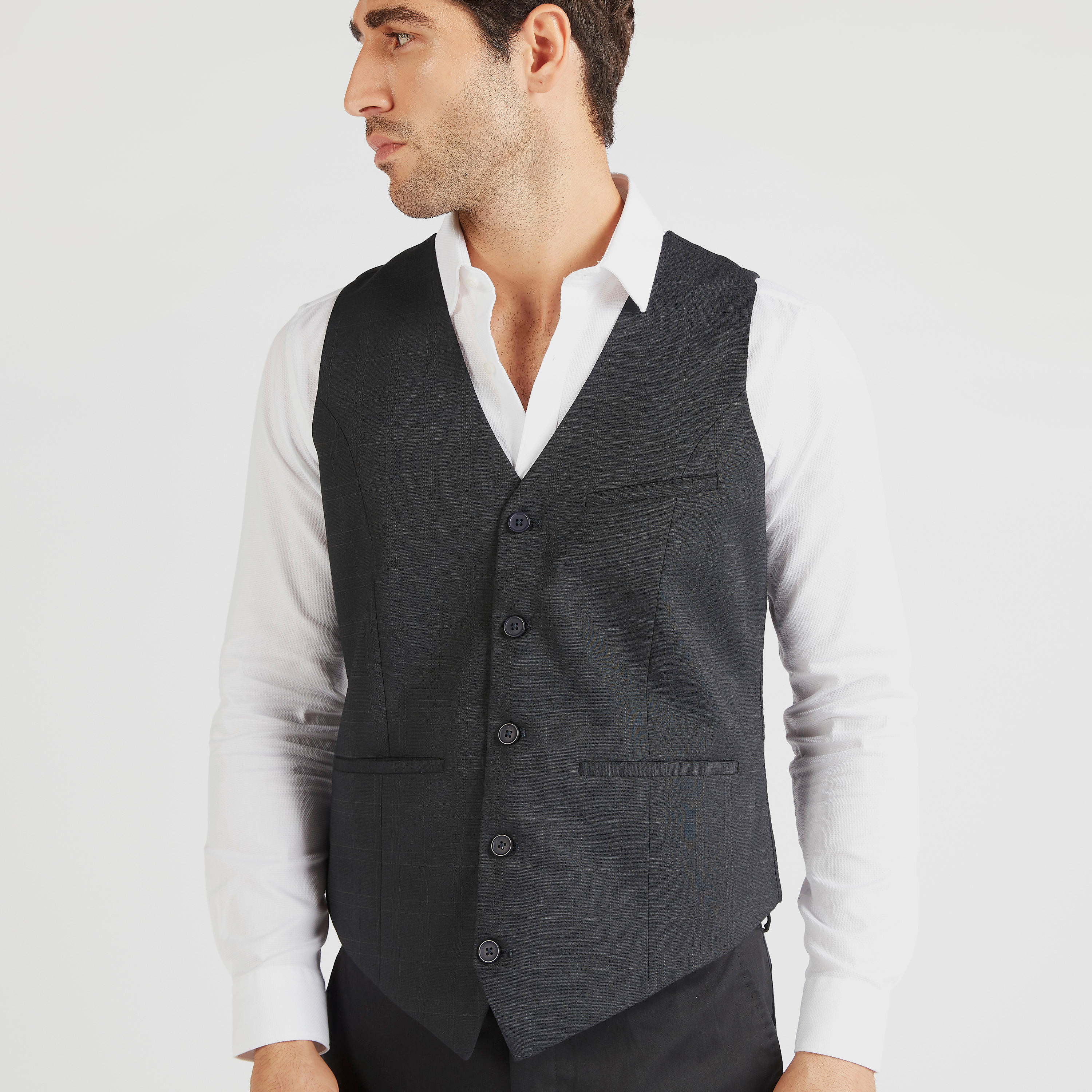 فيست بارز الملمس بزر إغلاق وجيوب داخلية-men-clothing-jacketsandblazers-coats-image-3