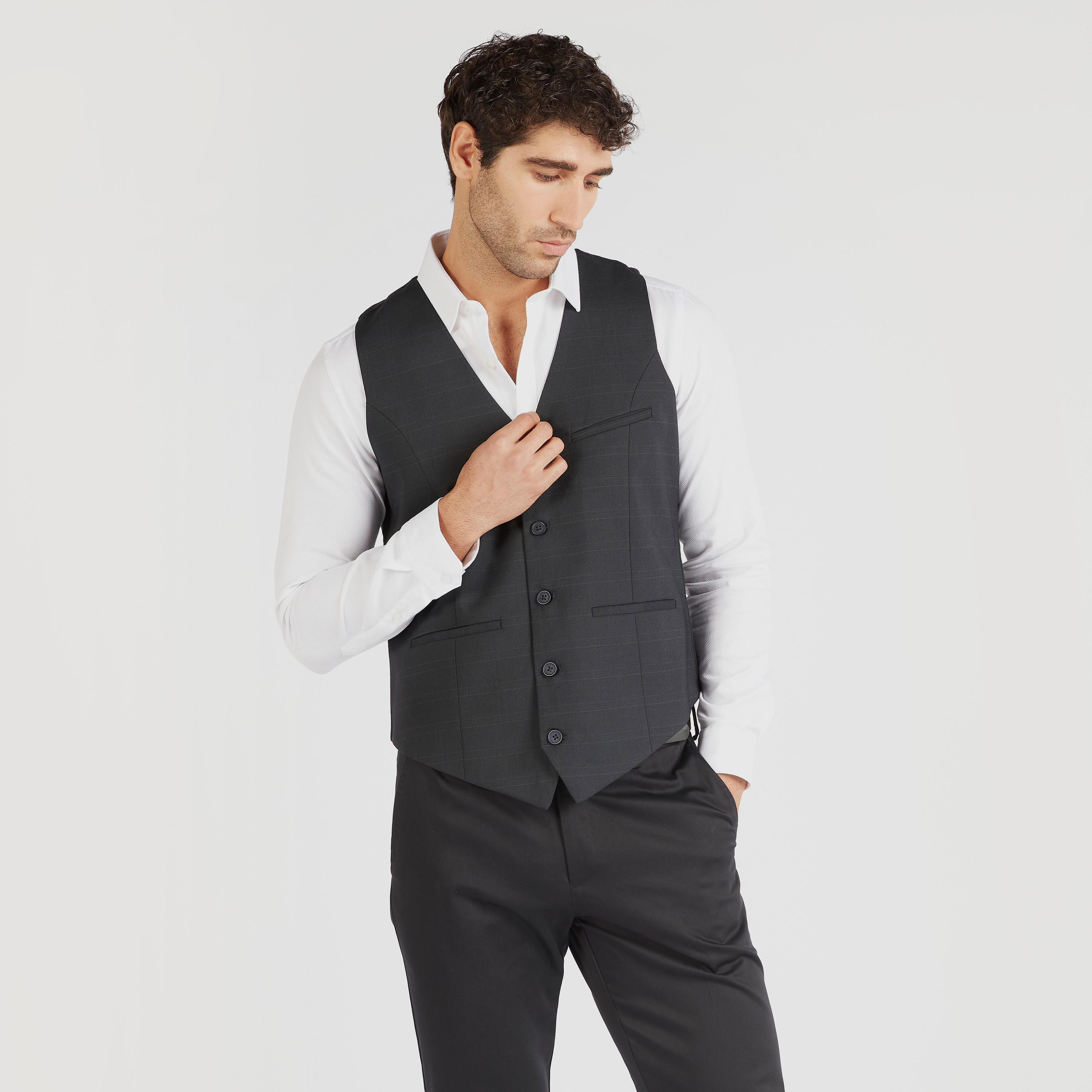 فيست بارز الملمس بزر إغلاق وجيوب داخلية-men-clothing-jacketsandblazers-coats-image-1