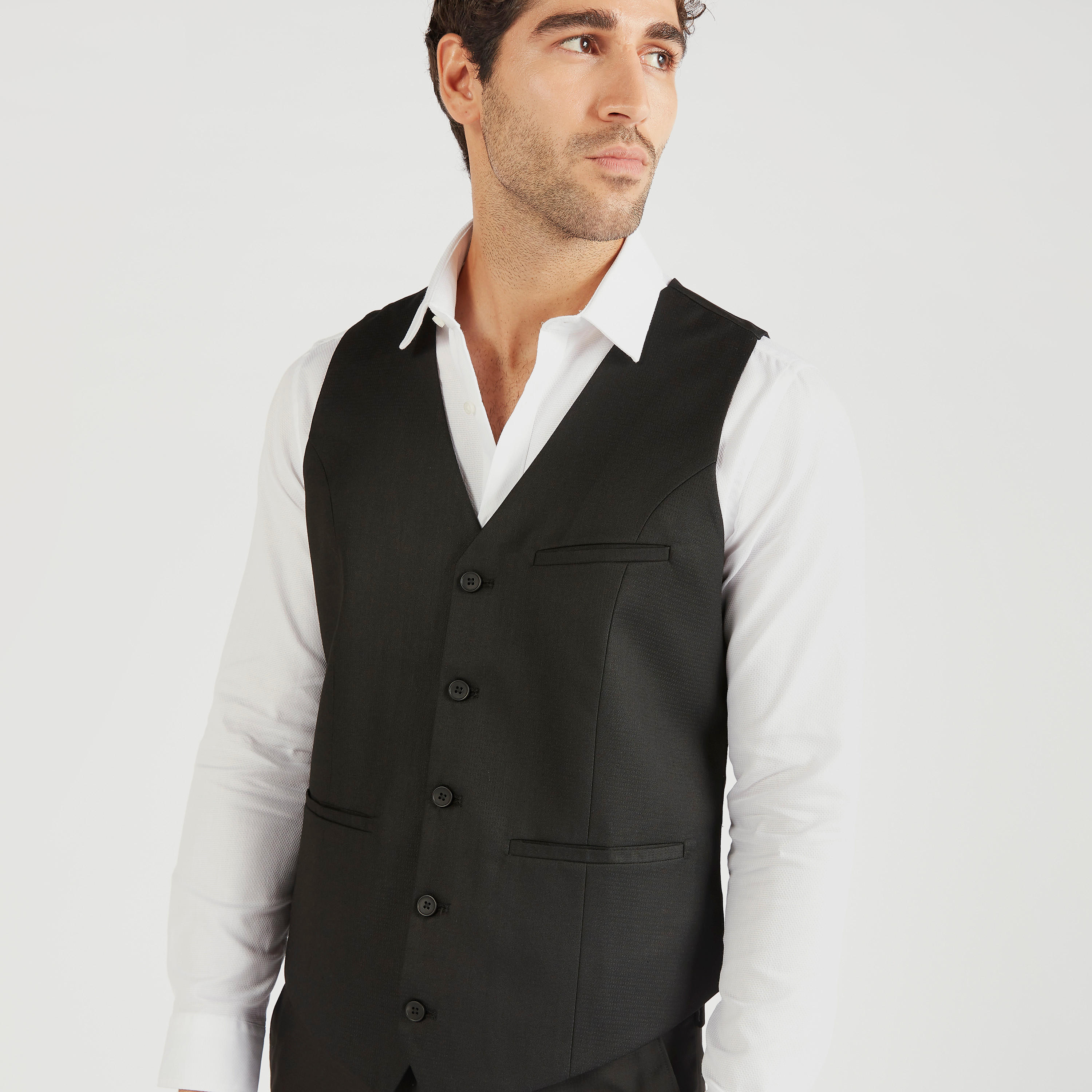 معطف بارز الملمس بقصّة سليم وزر إغلاق وجيوب-men-clothing-jacketsandblazers-coats-image-3