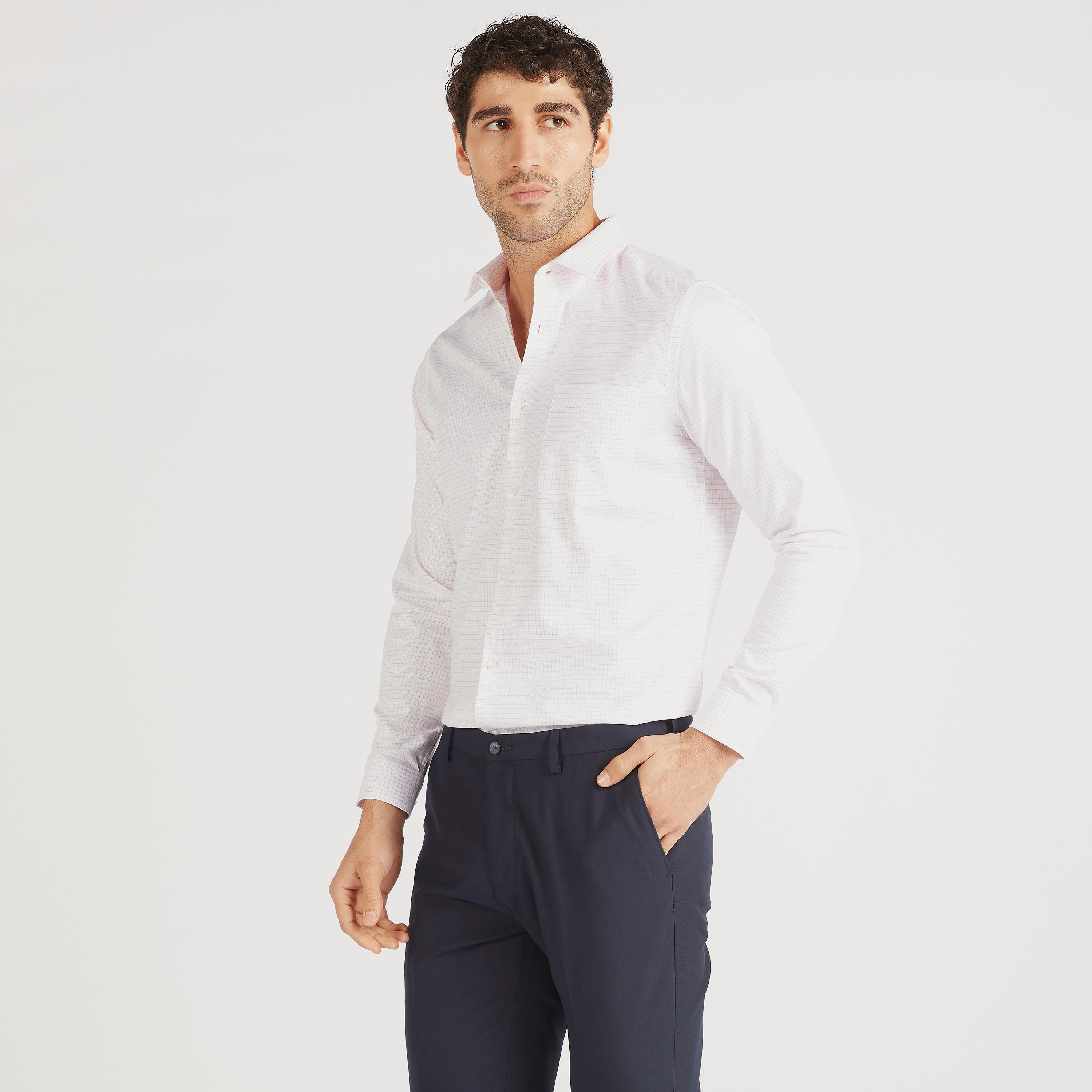 قميص كاروهات بأزرار وأكمام طويلة وجيوب-men-clothing-shirts-image-1