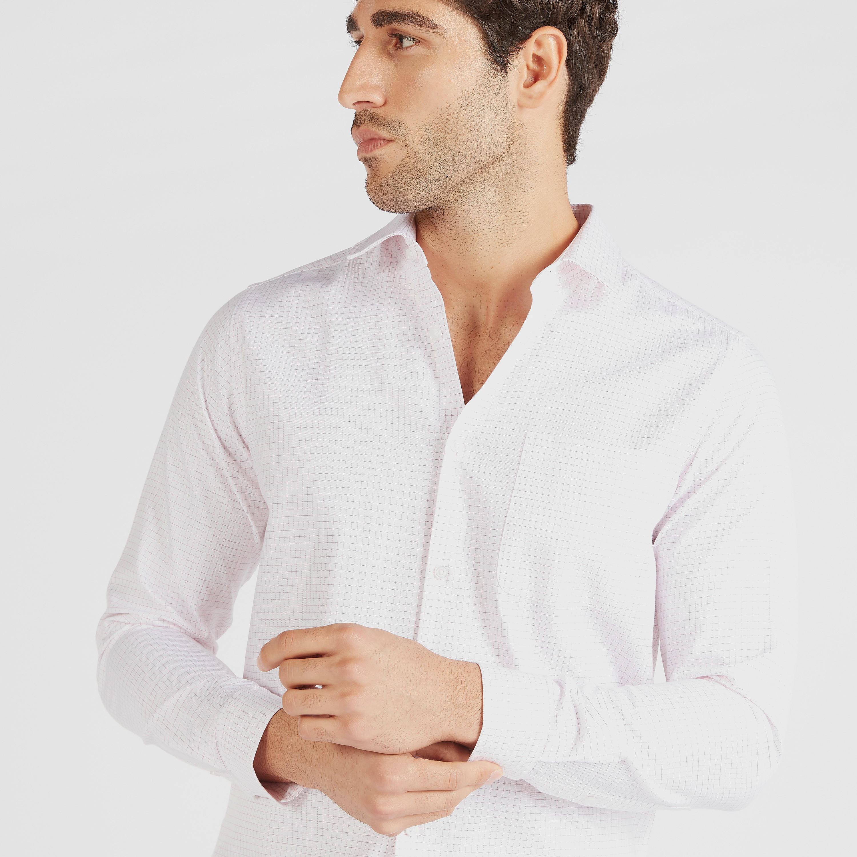 قميص كاروهات بأزرار وأكمام طويلة وجيوب-men-clothing-shirts-image-2