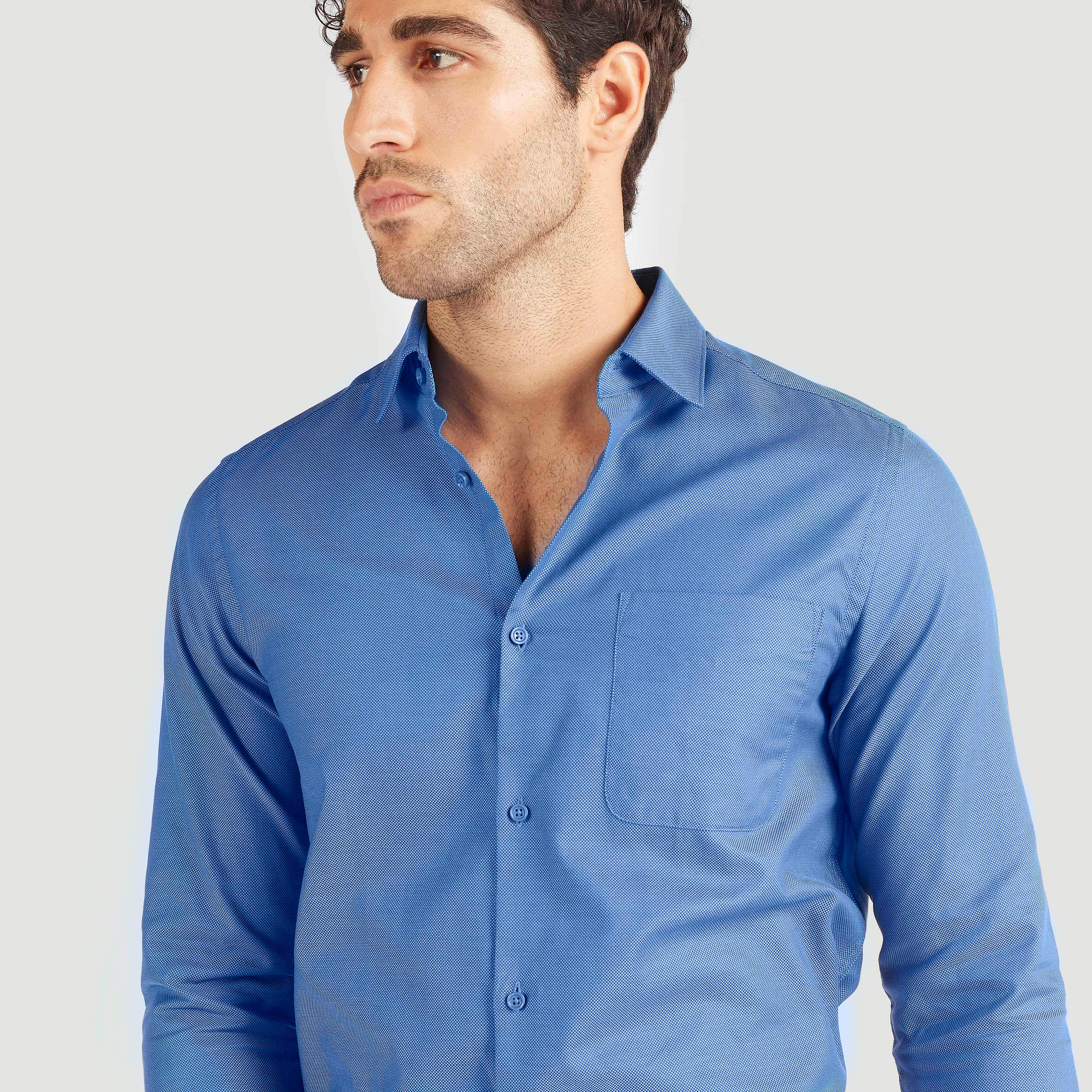قميص سادة بأزرار وأكمام طويلة وجيوب-men-clothing-shirts-image-3