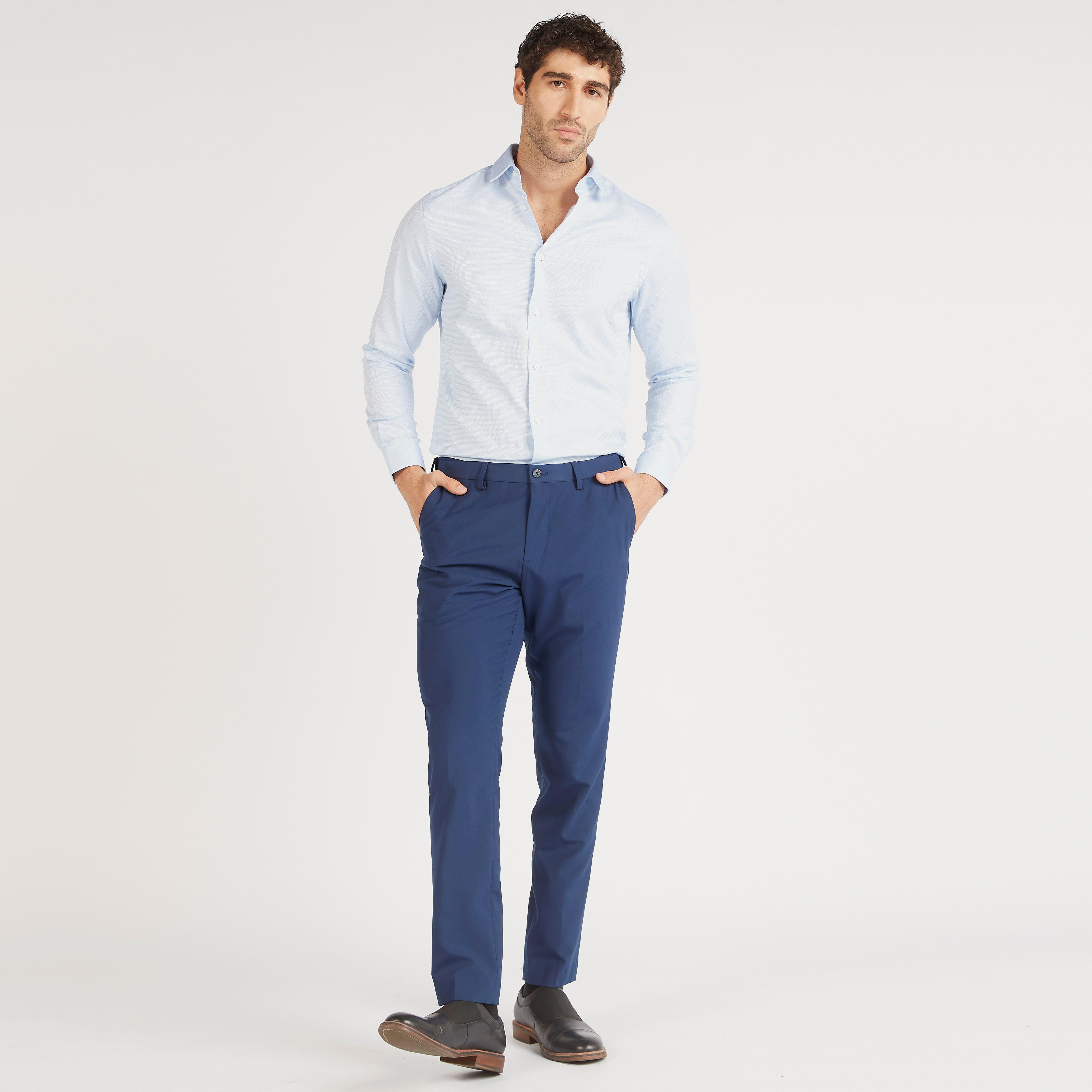 قميص بارز الملمس بأكمام طويلة وزر إغلاق-men-clothing-shirts-image-3