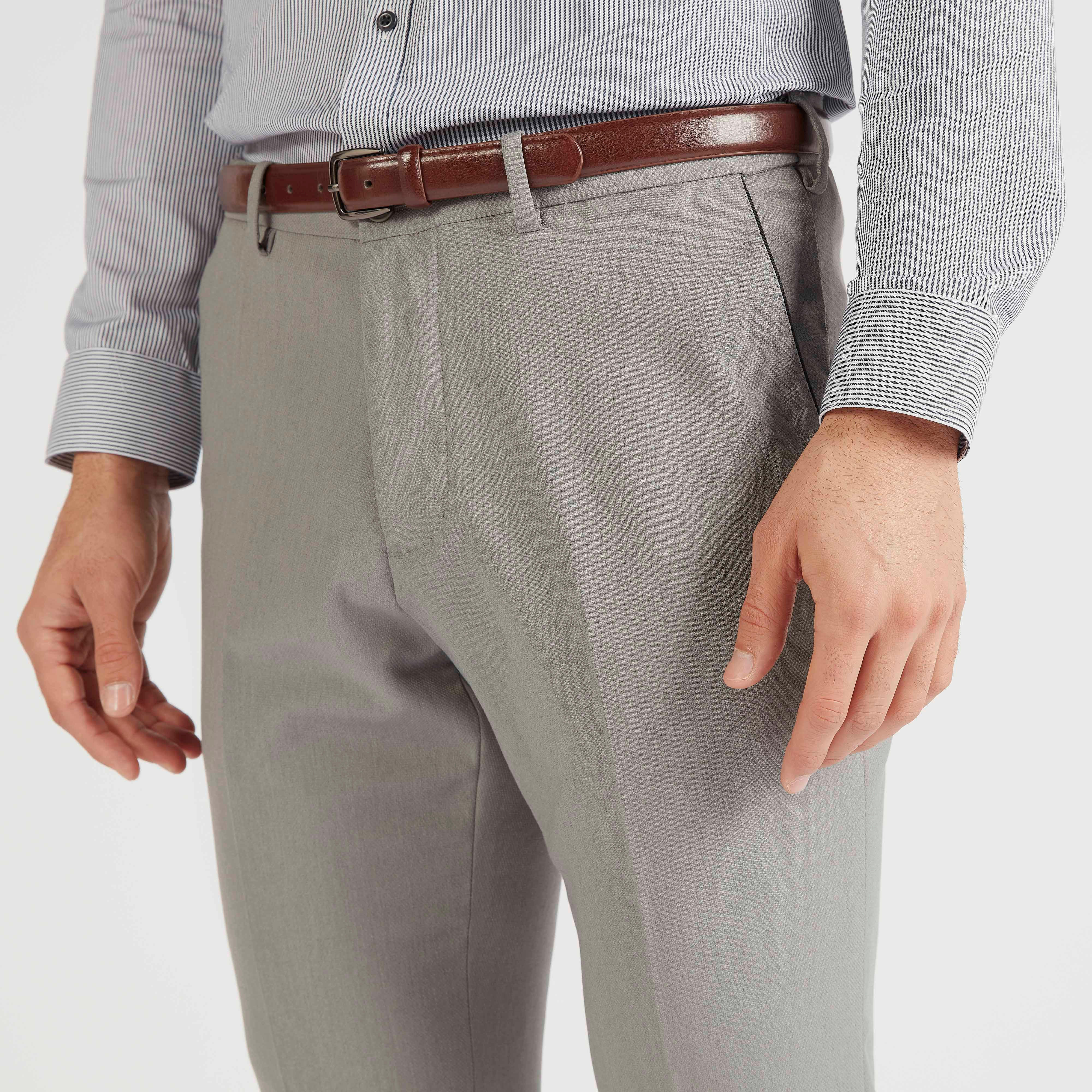 Solid Mid-Rise Trousers with Button Closure and Pockets-men-clothing-bottoms-trousersandchinos-trousers-image-3