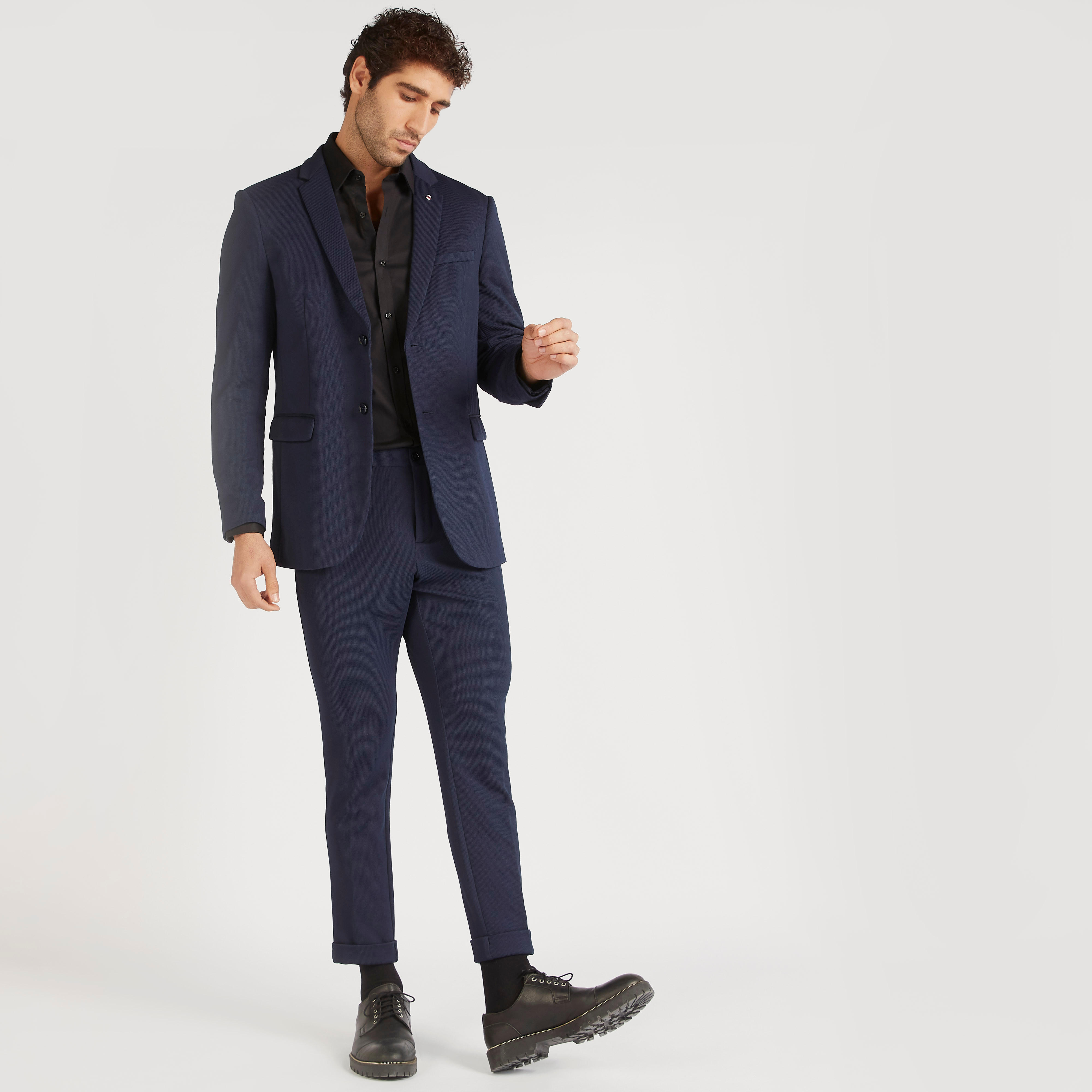 قميص سادة بقصّة سليم وأكمام طويلة-men-clothing-shirts-image-5