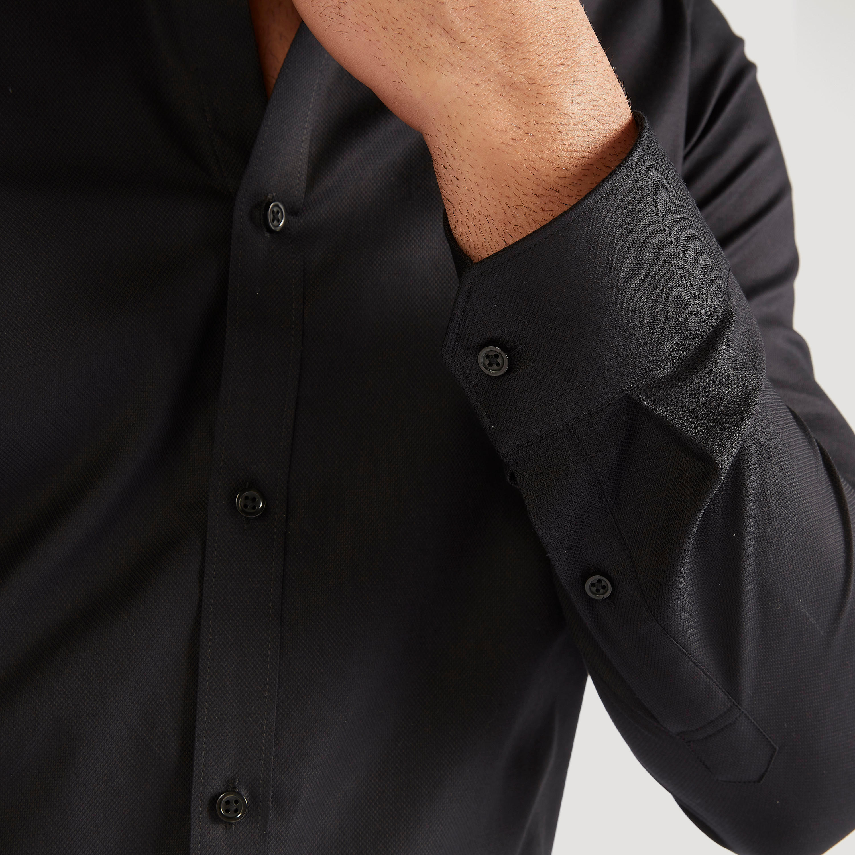 قميص سادة بقصّة سليم وأكمام طويلة-men-clothing-shirts-image-2