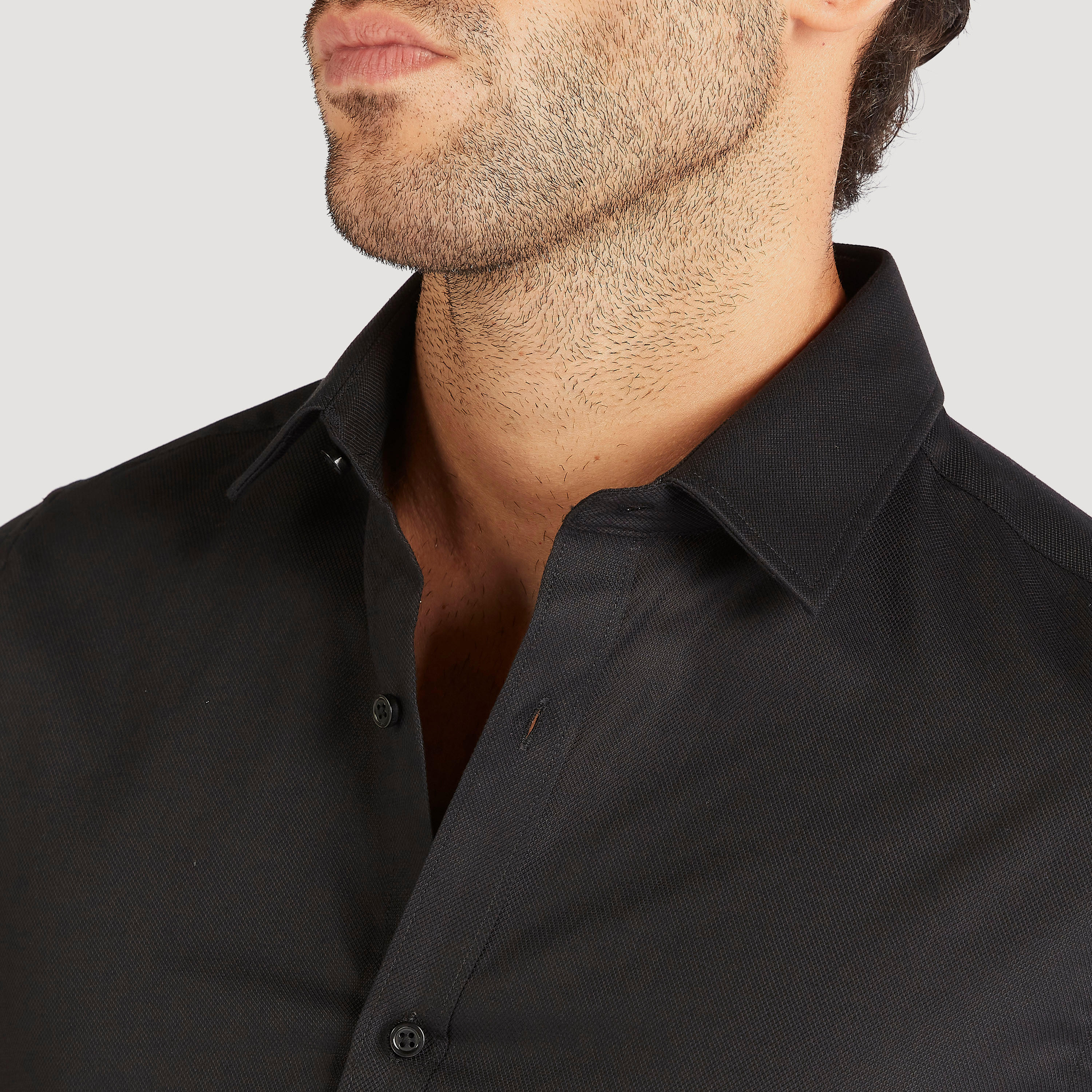 قميص سادة بقصّة سليم وأكمام طويلة-men-clothing-shirts-image-1