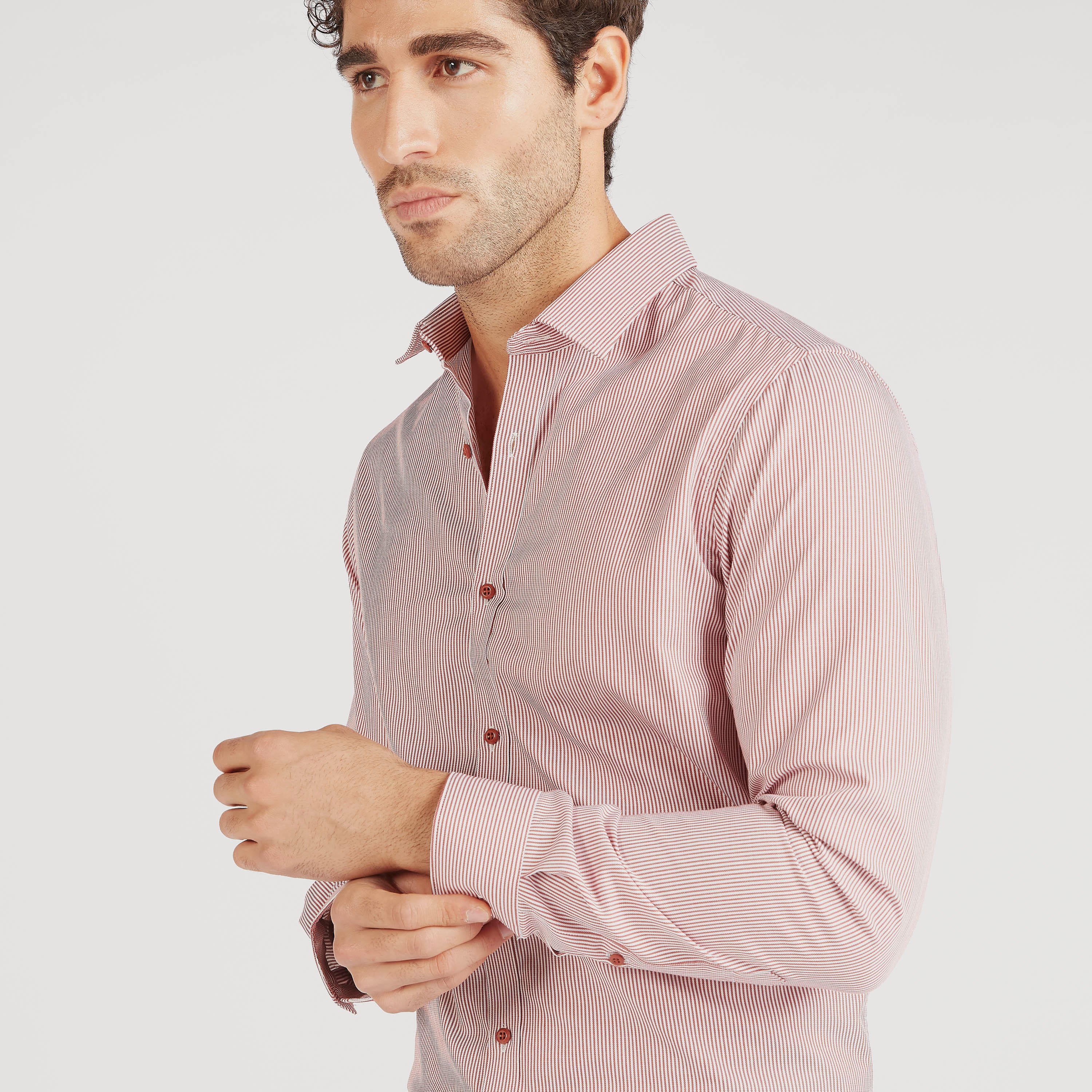 قميص مقلم بقصّة سليم وأكمام طويلة-men-clothing-shirts-image-3