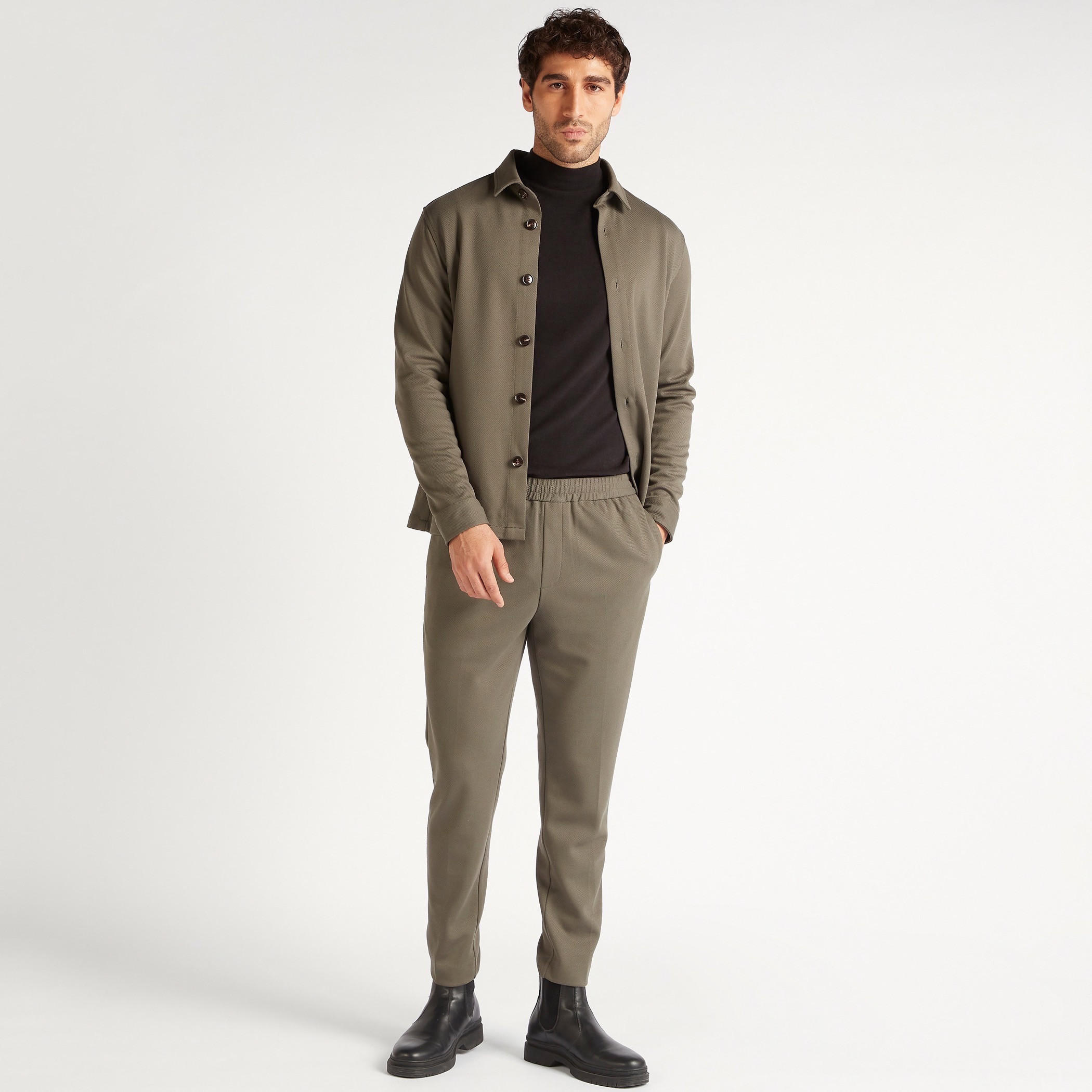 جاكيت بارز الملمس بياقة عادية وأكمام طويلة-men-clothing-jacketsandblazers-jackets-image-3