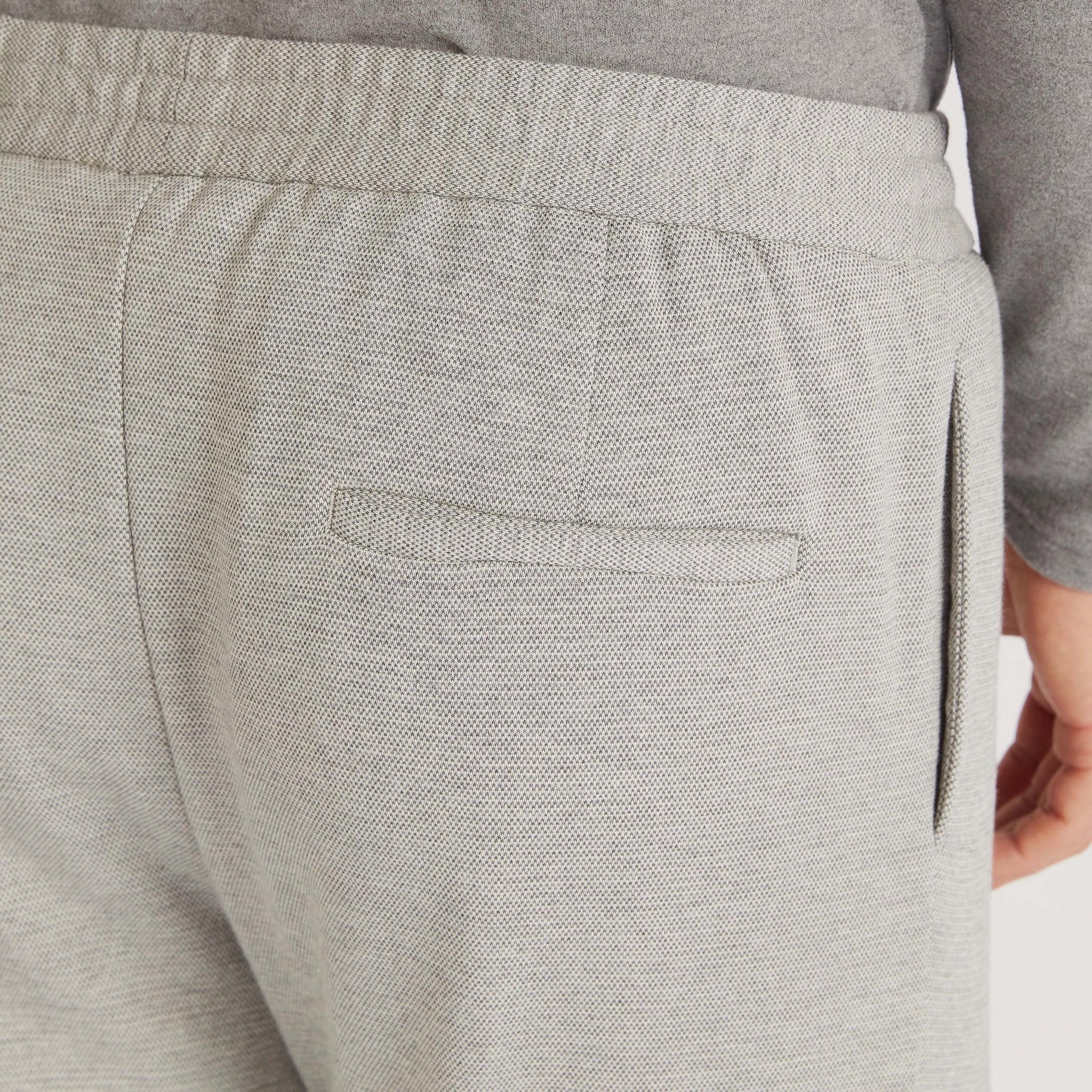 Textured Slim-Fit Mid-Rise Trousers with Elasticated Waistband-men-clothing-bottoms-trousersandchinos-trousers-image-6
