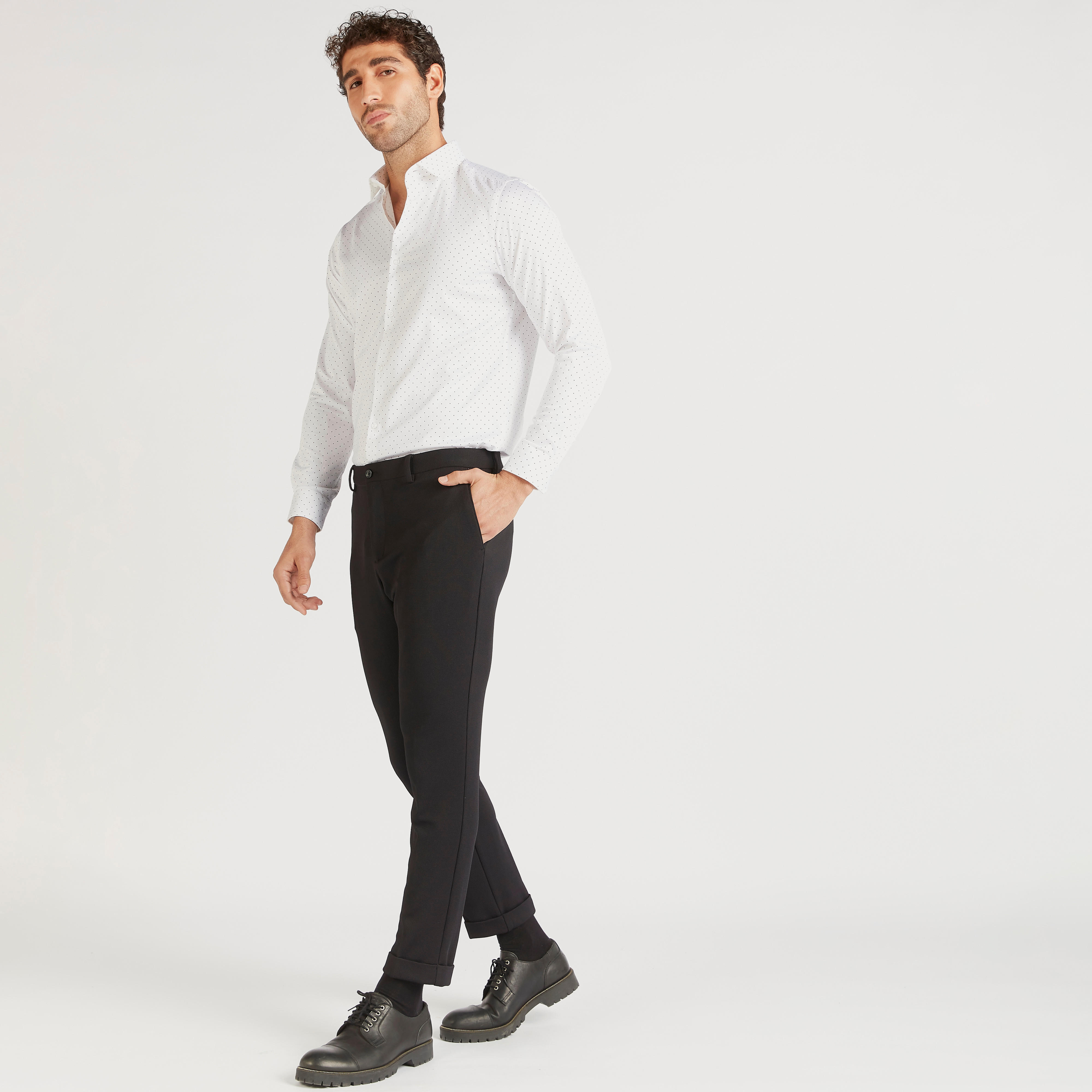Printed Button Up Shirt with Long Sleeves-men-clothing-shirts-image-2