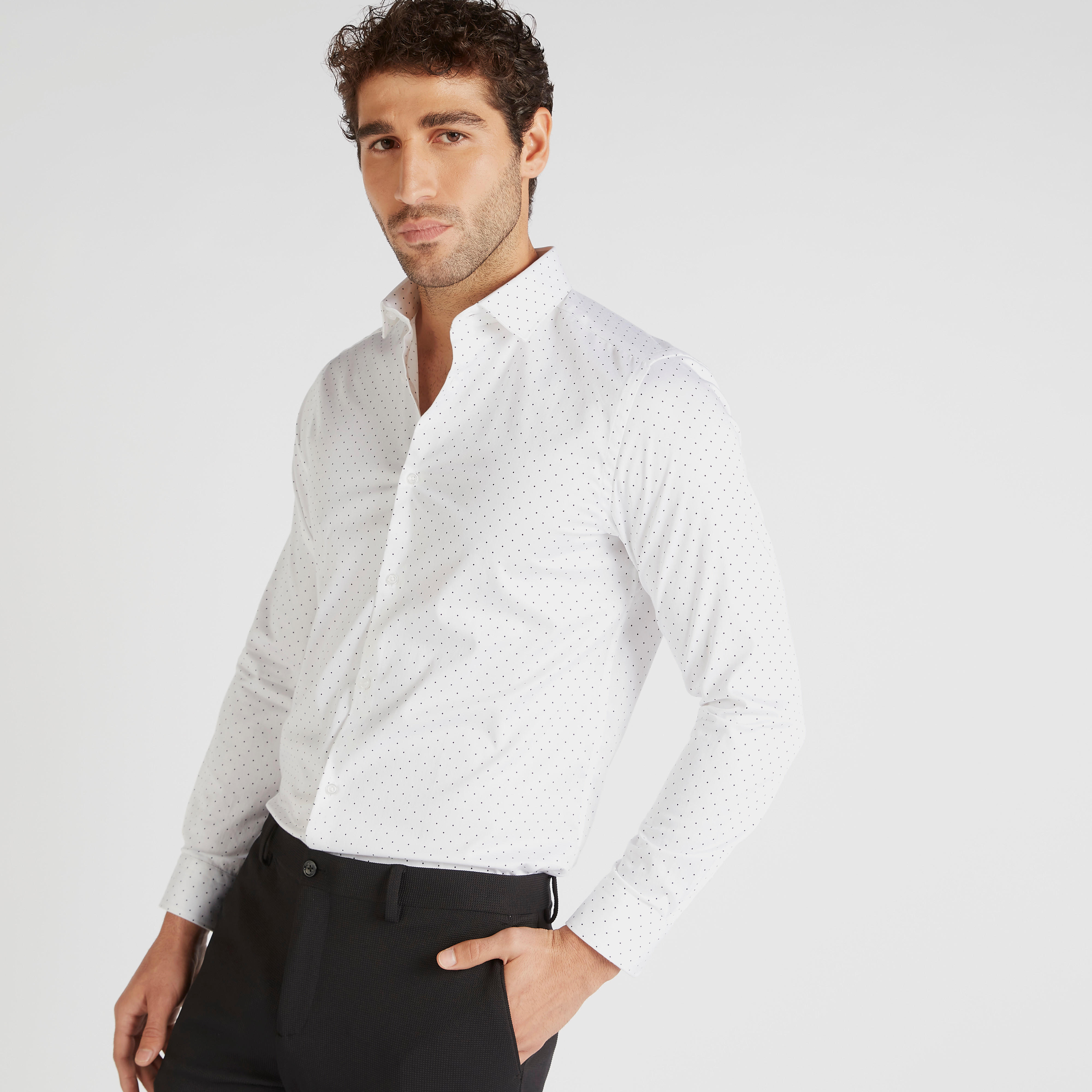 Printed Button Up Shirt with Long Sleeves-men-clothing-shirts-image-6