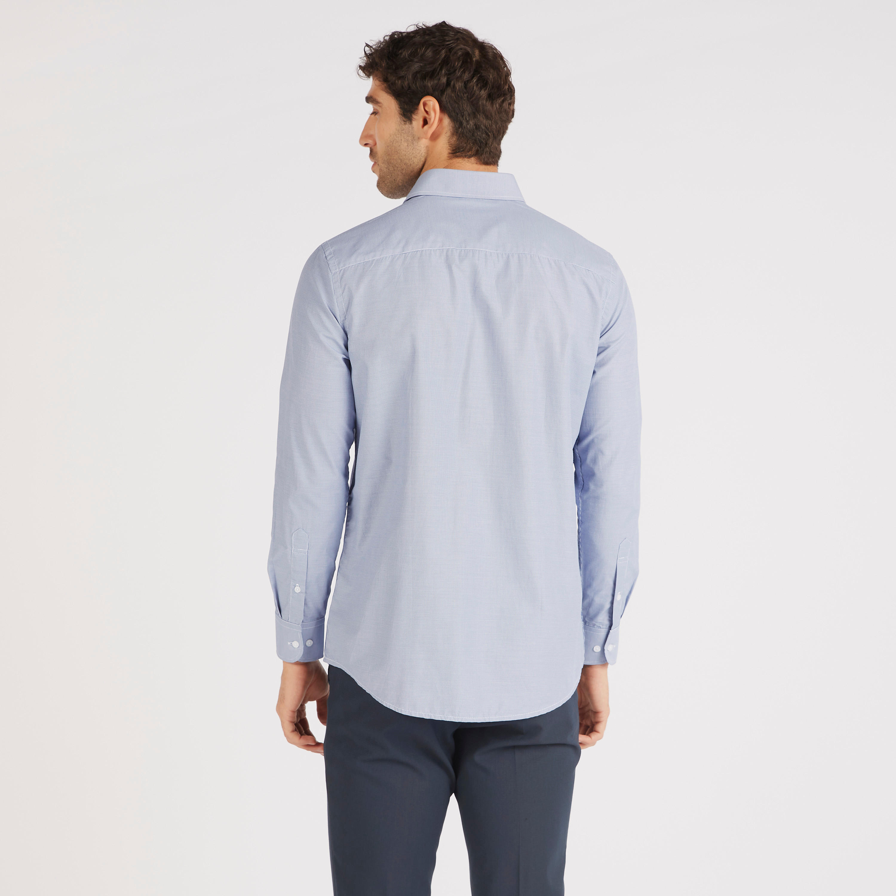 قميص رسمي بارز الملمس بأكمام طويلة وجيب على الصّدر-men-clothing-shirts-image-4