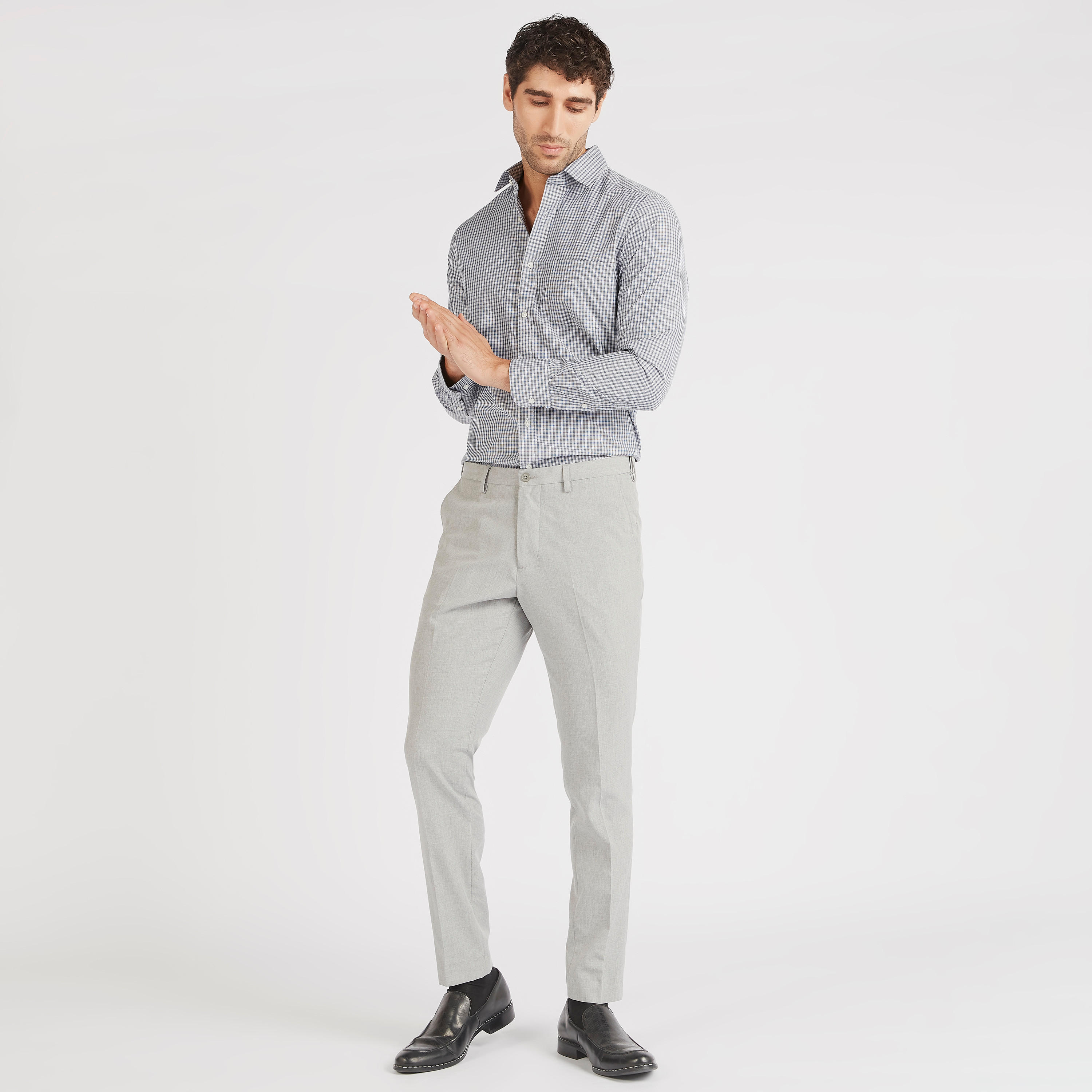 Checked Regular Fit Collared Shirt with Long Sleeves-men-clothing-shirts-image-2