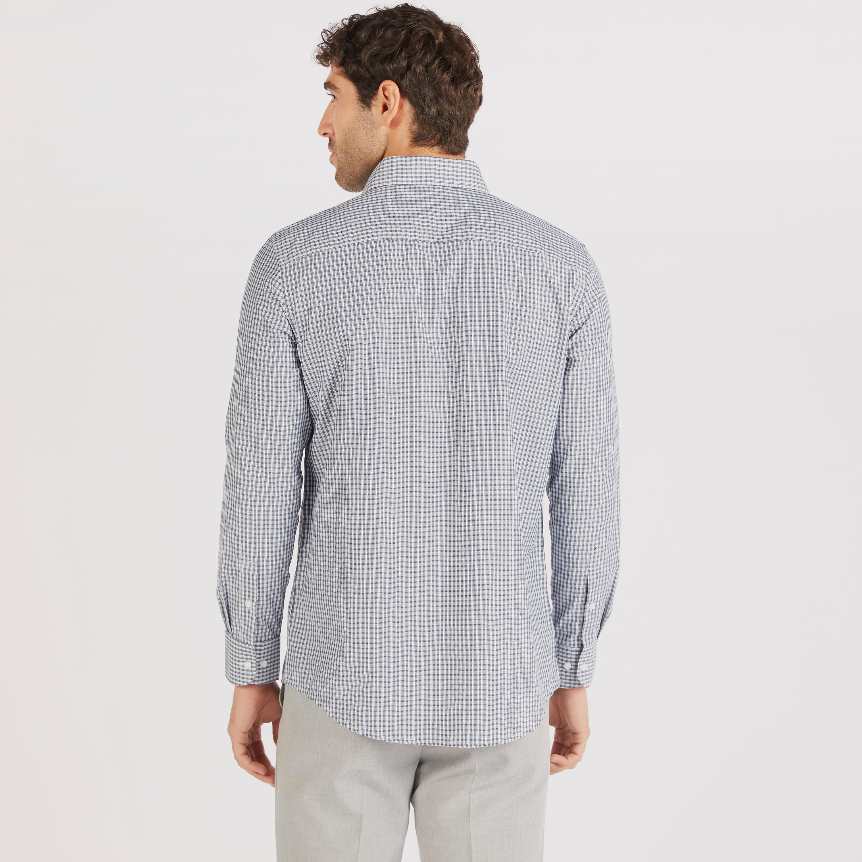 Checked Regular Fit Collared Shirt with Long Sleeves-men-clothing-shirts-image-4