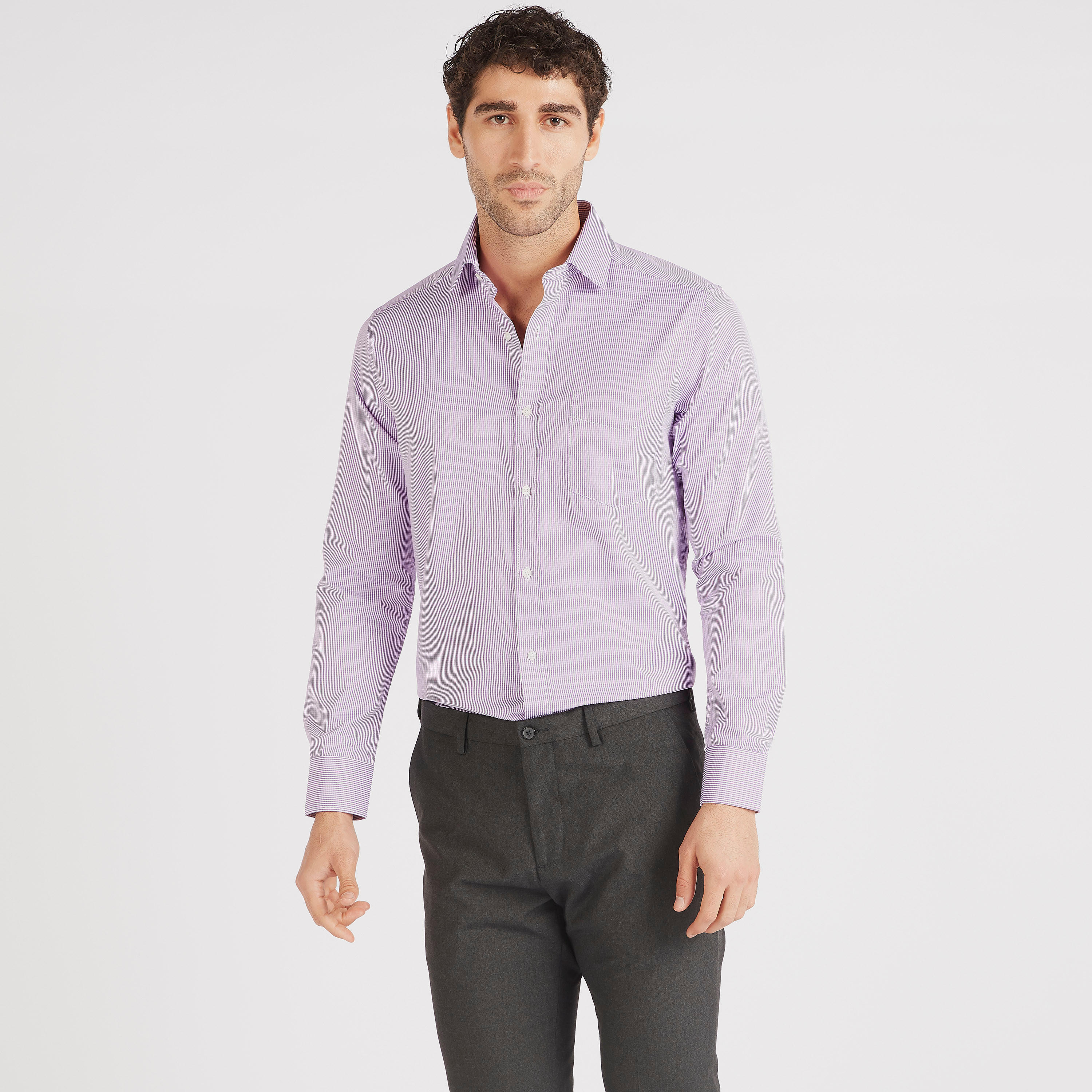 قميص كاروهات بقصّة عادية وأكمام طويلة-men-clothing-shirts-image-4