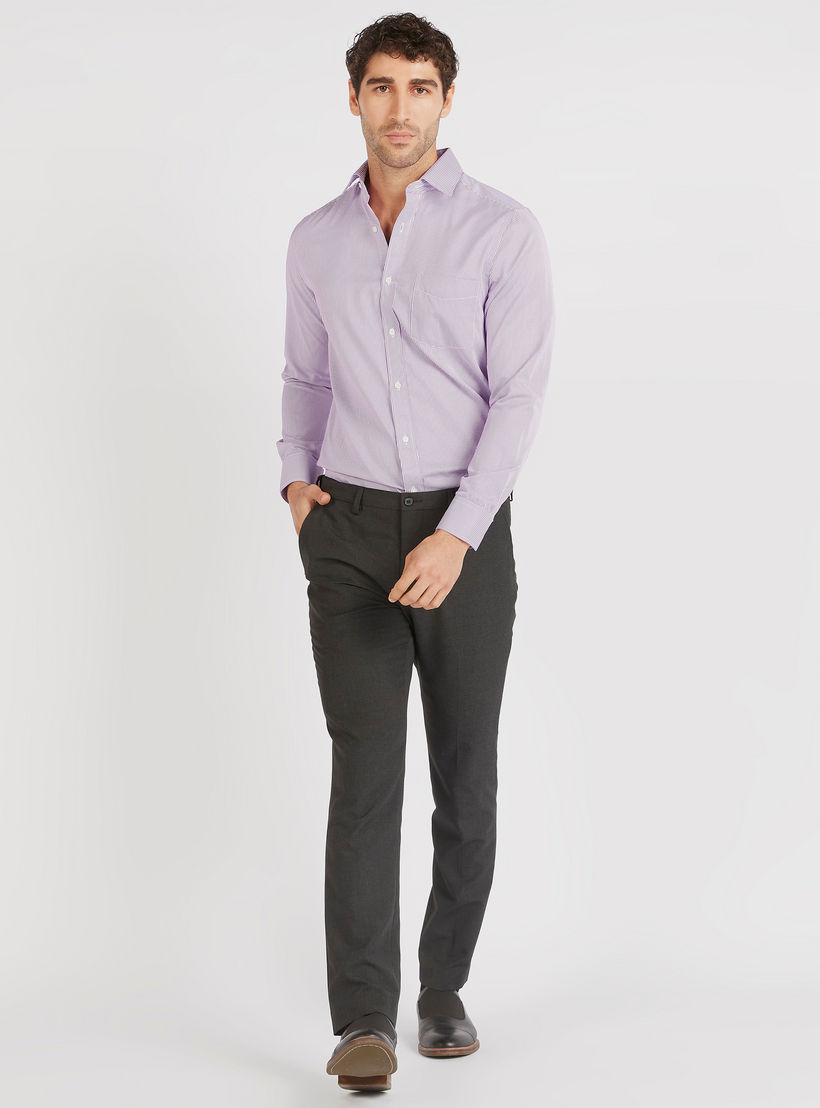قميص كاروهات بقصّة عادية وأكمام طويلة-men-clothing-shirts-image-3