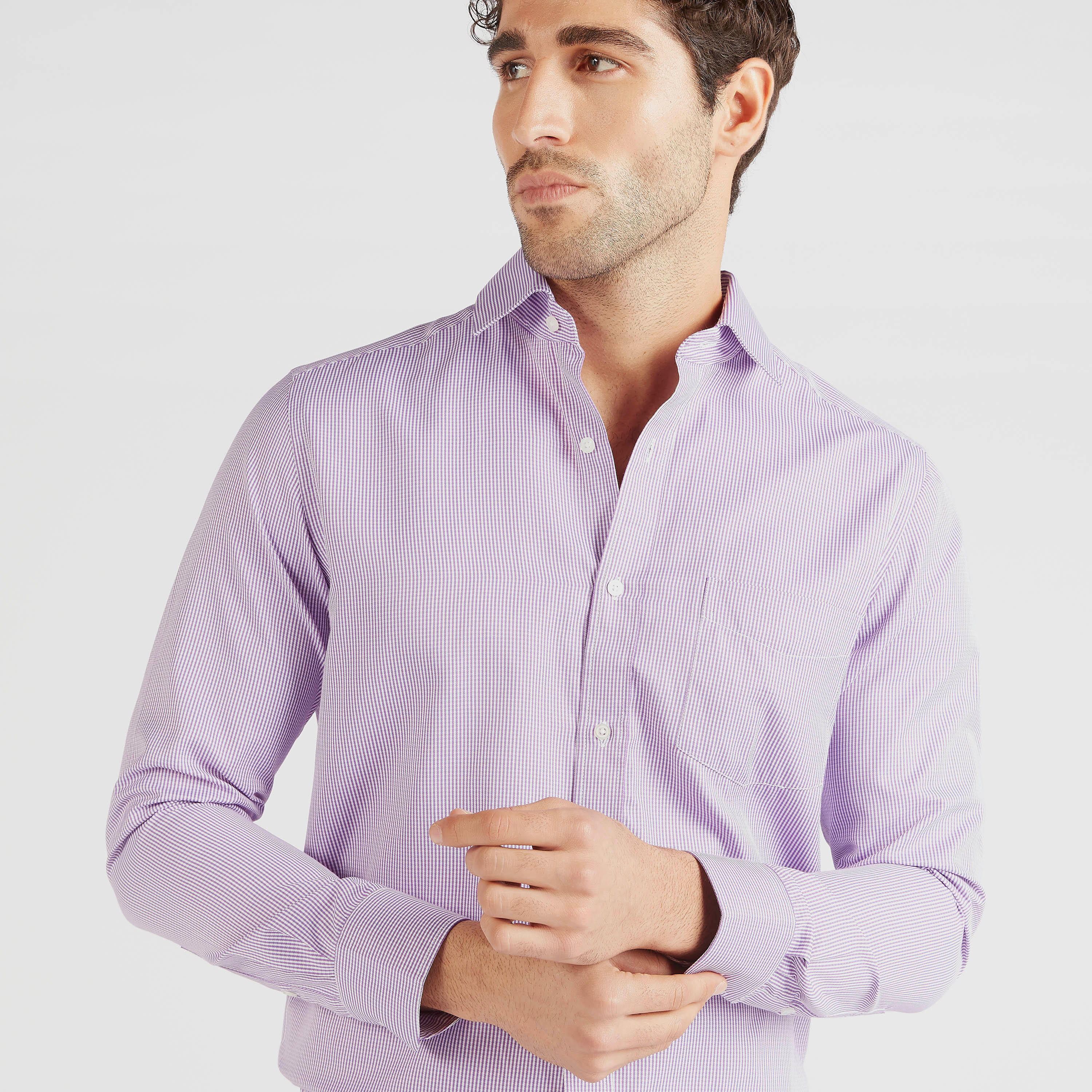 قميص كاروهات بقصّة عادية وأكمام طويلة-men-clothing-shirts-image-2