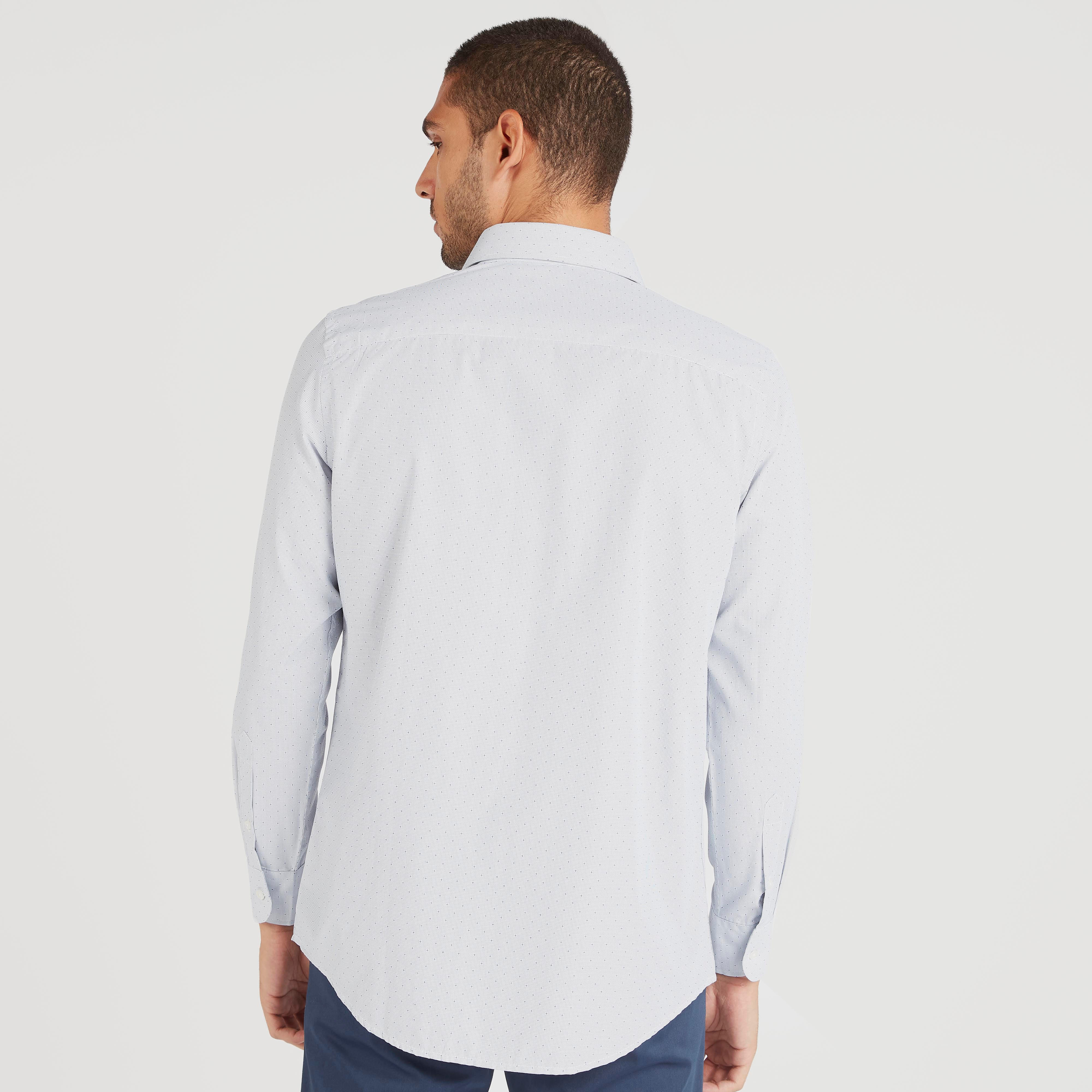 قميص بزر علوي وطبعات وجيب على الصدر وأكمام طويلة-men-clothing-shirts-image-4