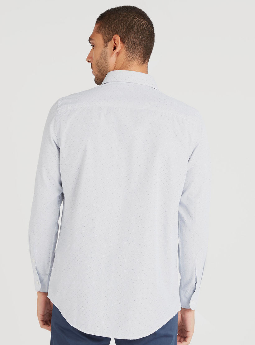 قميص بزر علوي وطبعات وجيب على الصدر وأكمام طويلة-men-clothing-shirts-image-4