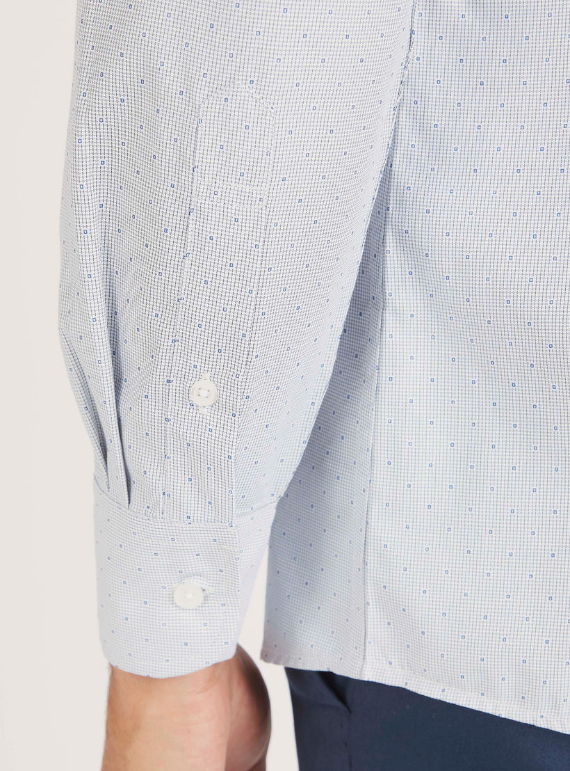 قميص بزر علوي وطبعات وجيب على الصدر وأكمام طويلة-men-clothing-shirts-image-5