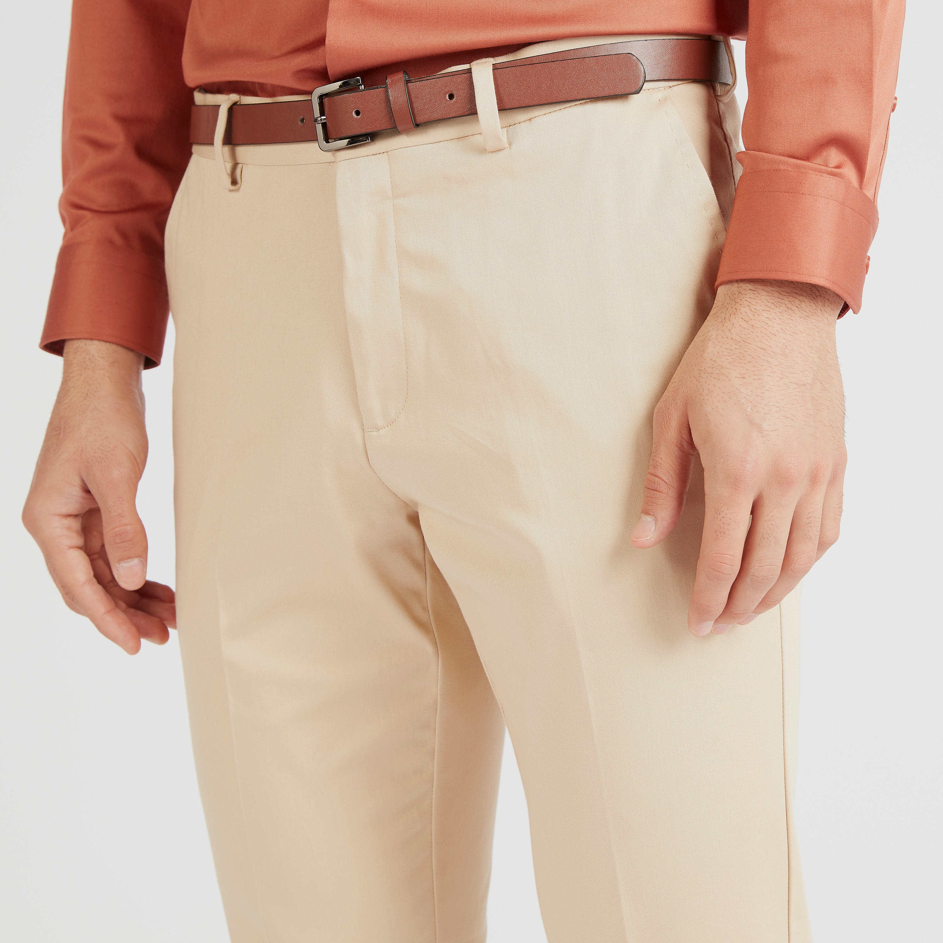 Solid Chinos with Button Closure and Belt-men-clothing-bottoms-trousersandchinos-chinos-image-3