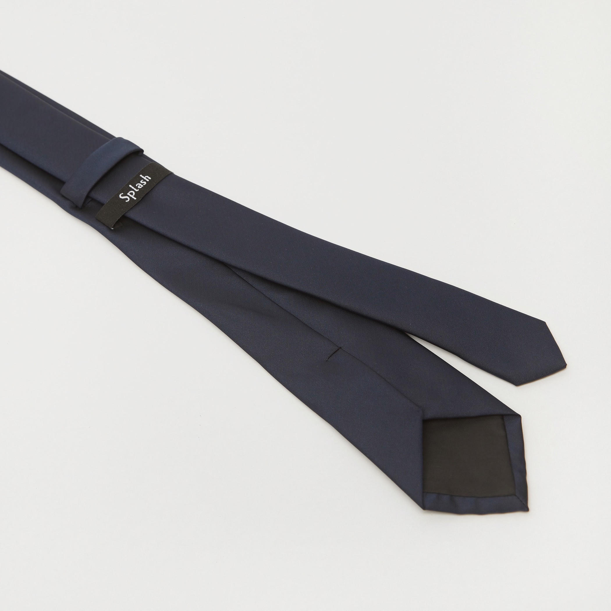 Solid Necktie with Keeper Loop-men-tiesandcufflinks-pocketsquares-image-4