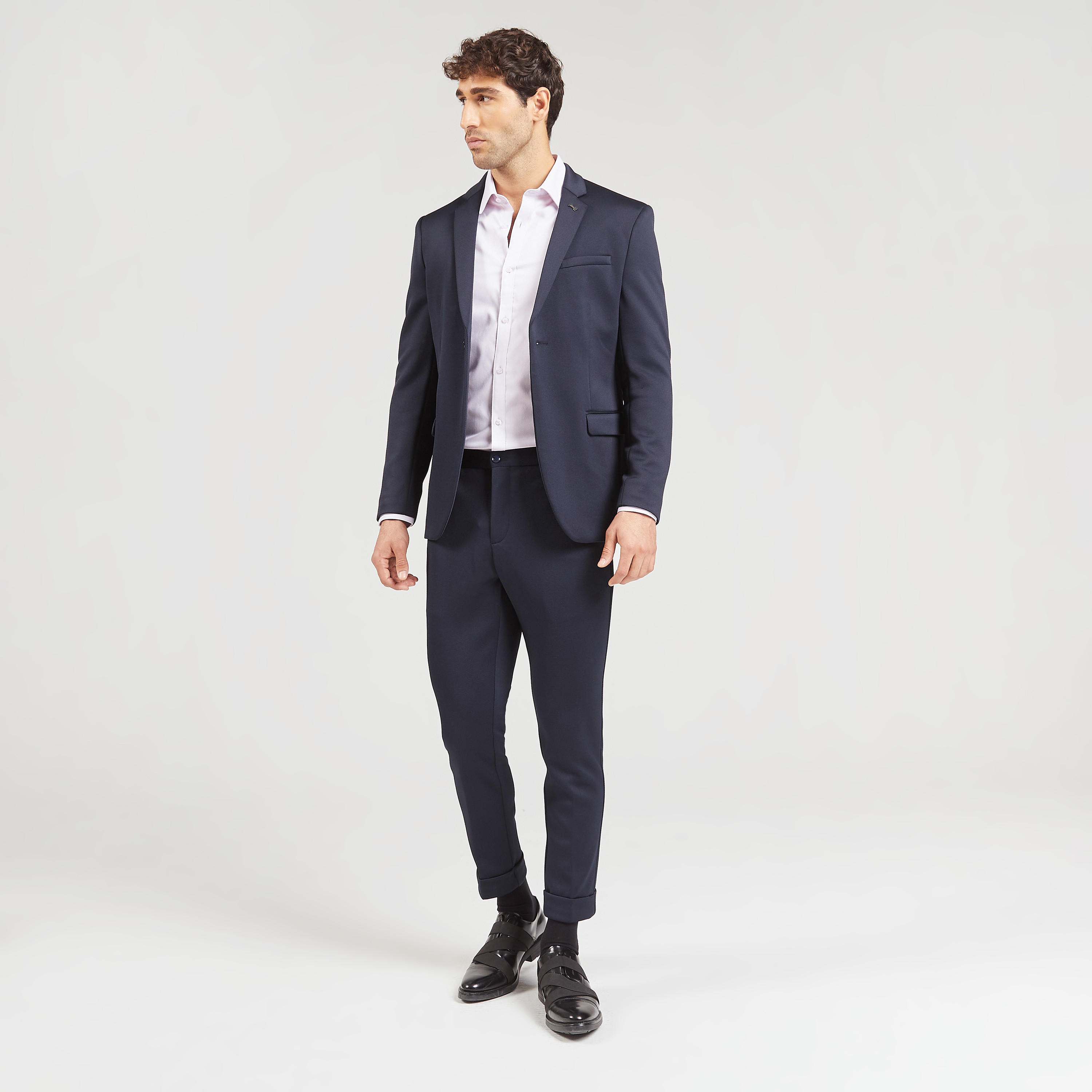 جاكيت بليزر بارز الملمس بجيوب وفتحة تهوية مزدوجة-men-clothing-jacketsandblazers-blazers-image-6
