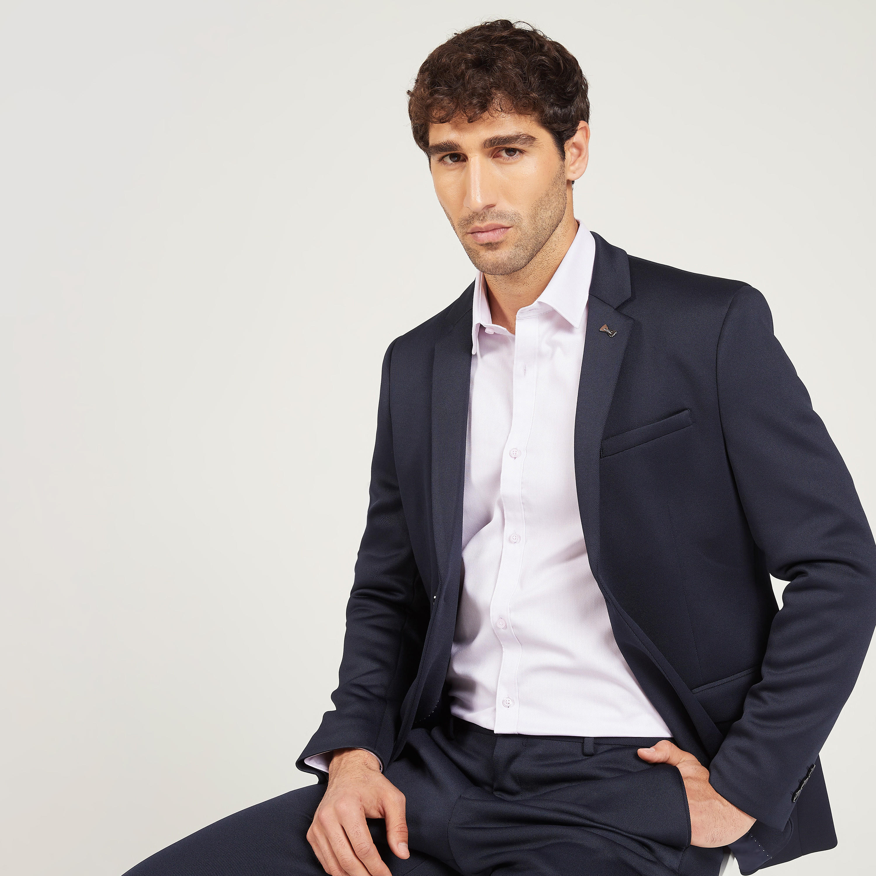 جاكيت بليزر بارز الملمس بجيوب وفتحة تهوية مزدوجة-men-clothing-jacketsandblazers-blazers-image-9