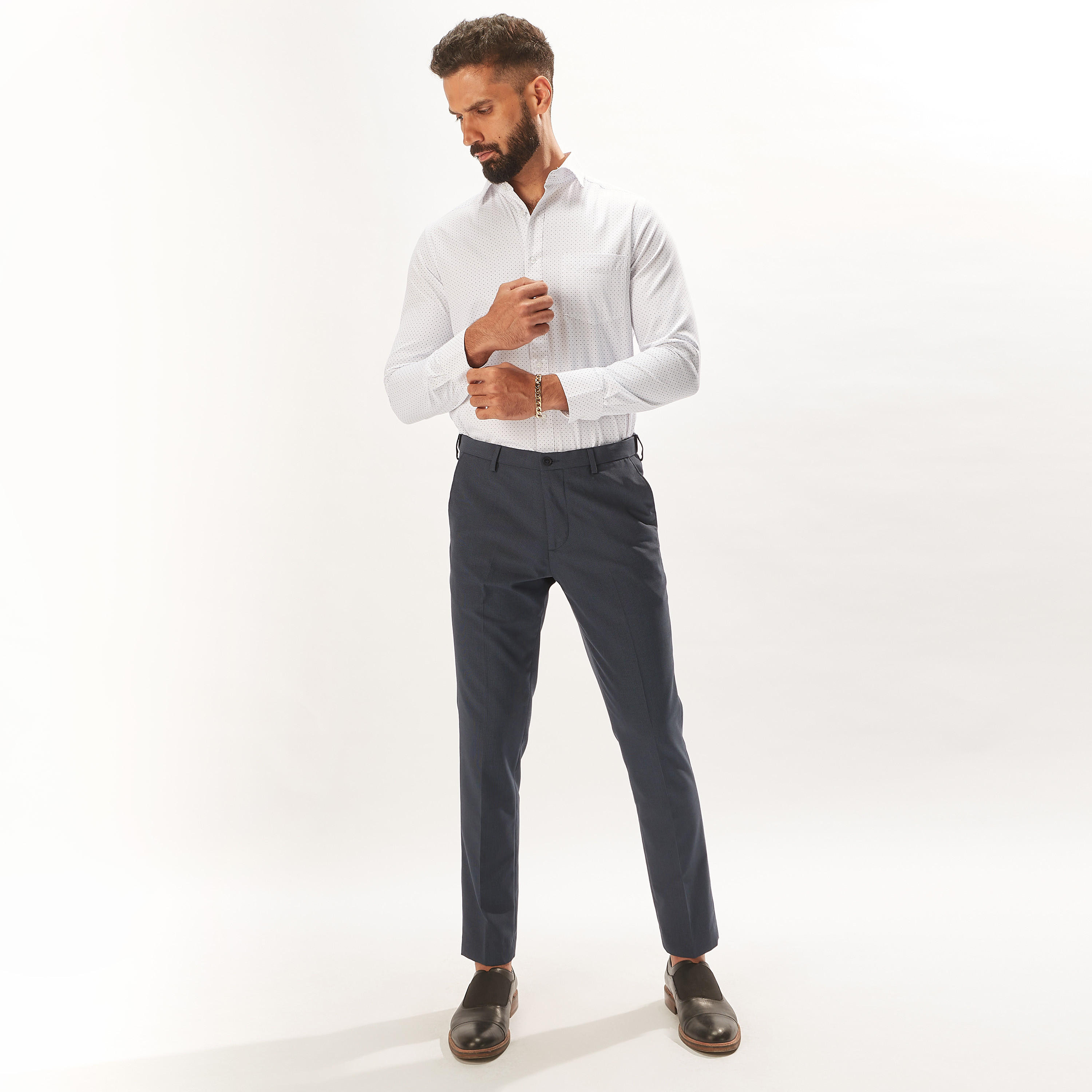 Printed Formal Shirt with Long Sleeves and Pocket-men-clothing-shirts-image-3