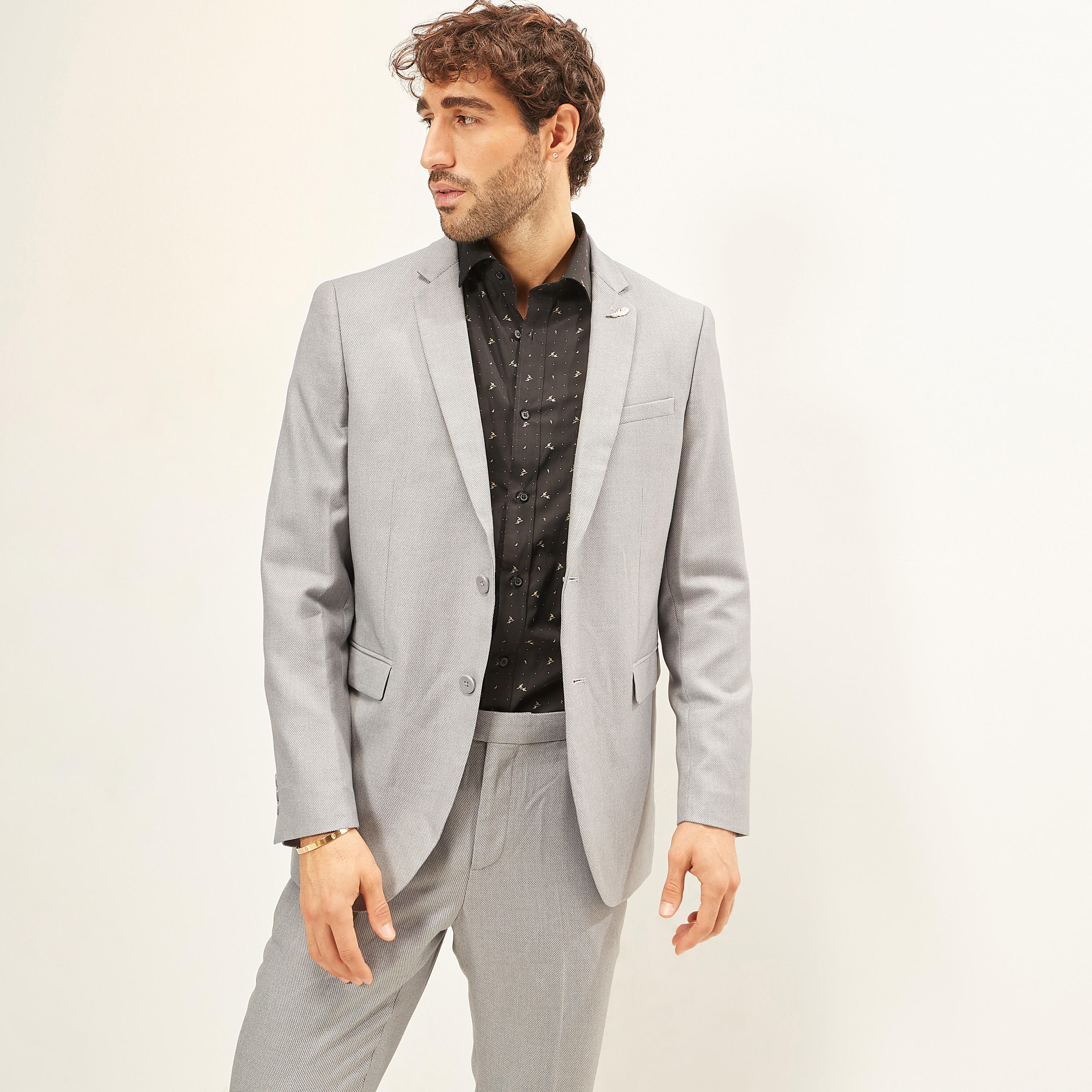 Textured Blazer with Notch Lapel and Pockets-men-clothing-jacketsandblazers-blazers-image-5