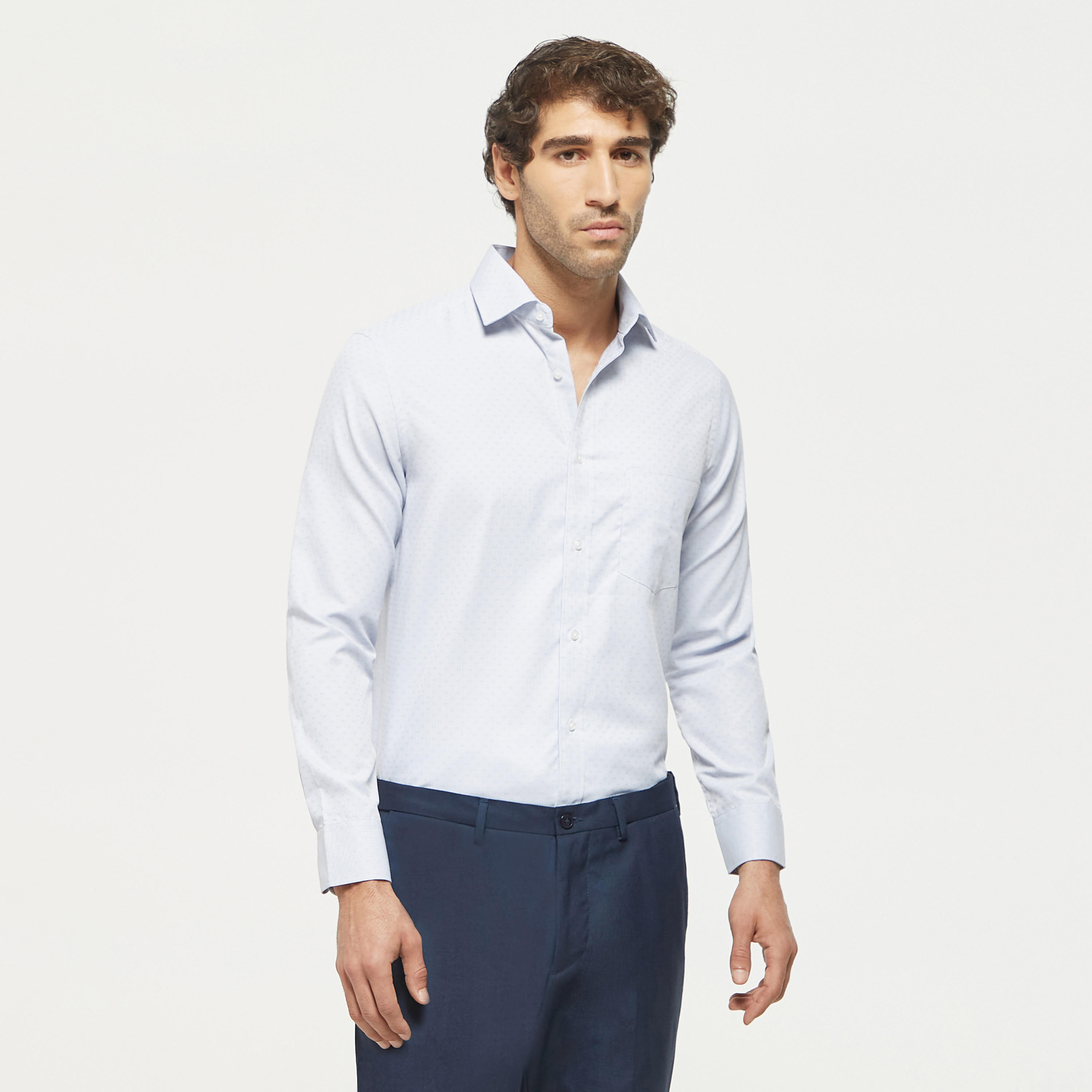 Textured Shirt with Chest Pocket-men-clothing-shirts-image-1
