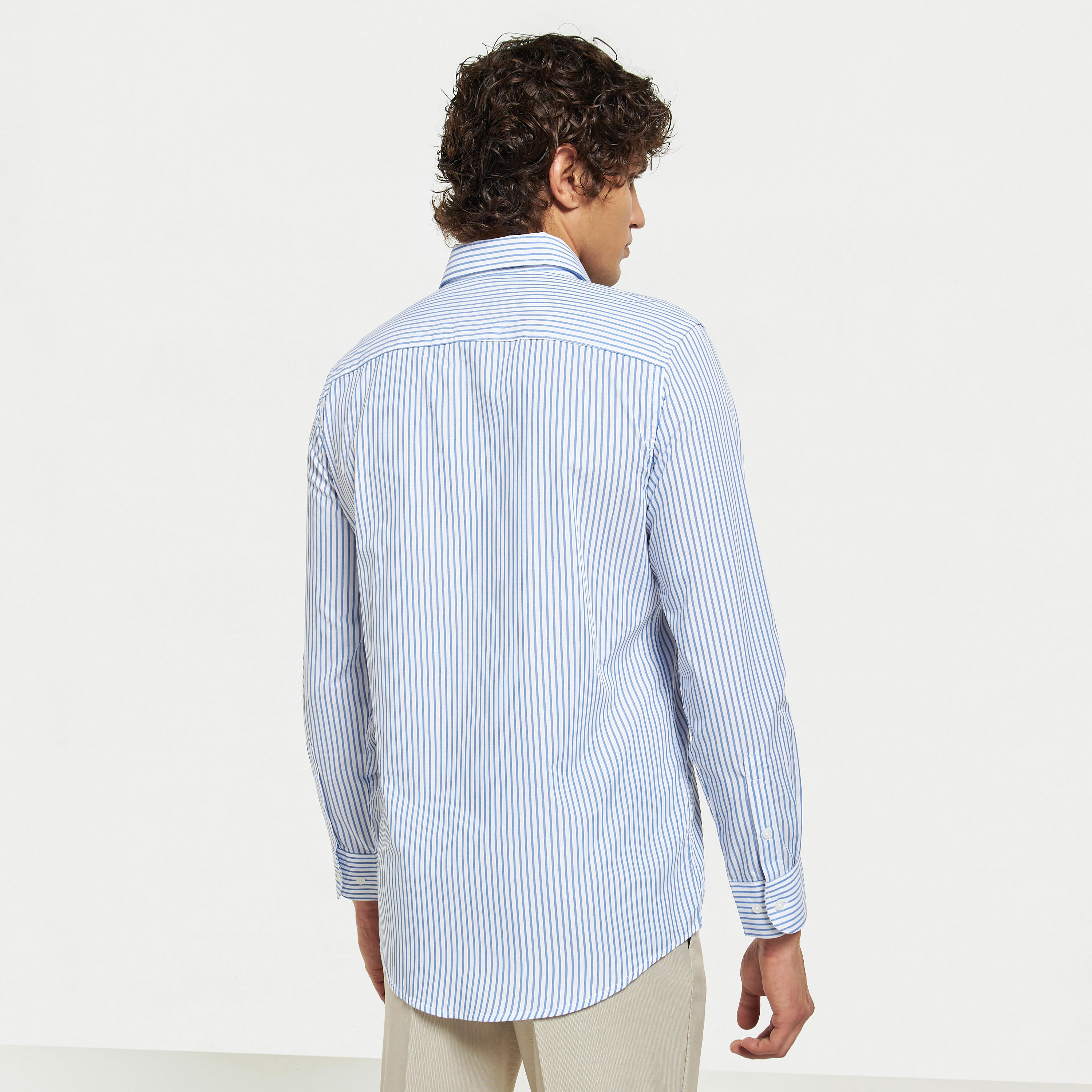 قميص مخطّط سهل الكي بياقة واسعة وأكمام طويلة-men-clothing-shirts-image-3