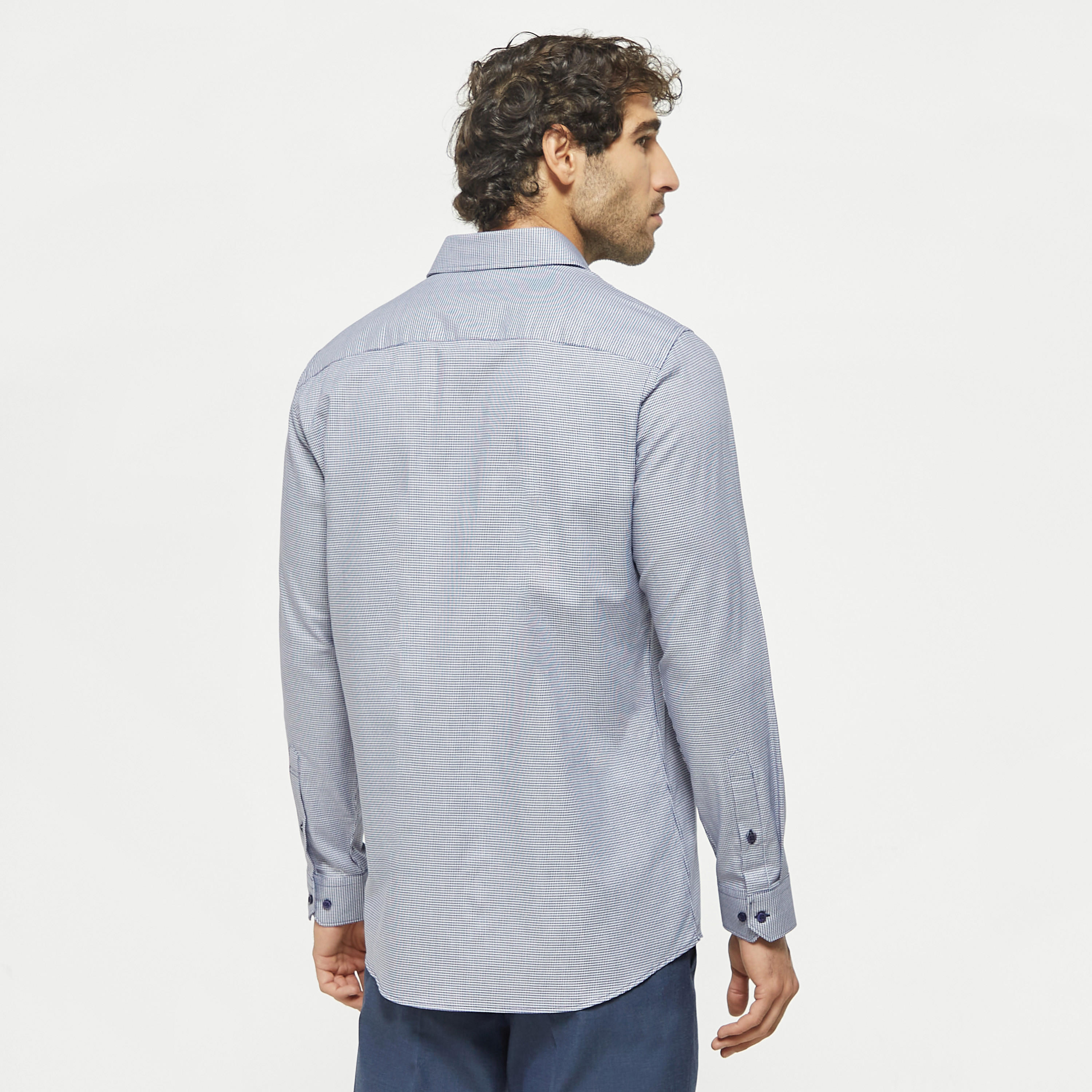 قميص كاروهات بأكمام طويلة وأزرار-men-clothing-shirts-image-2