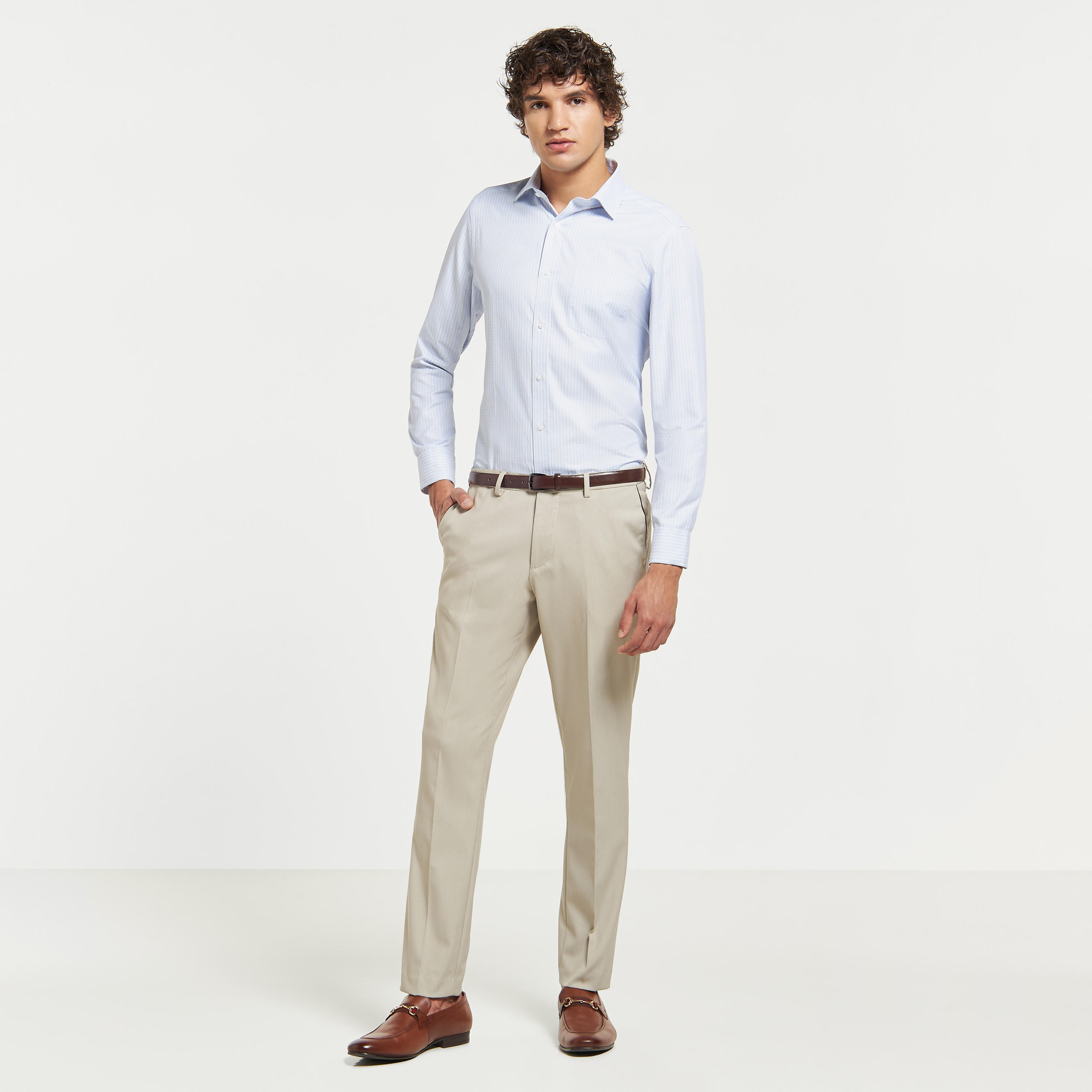Infinity Striped Shirt with Spread Collar and Chest Pocket-men-clothing-shirts-image-14