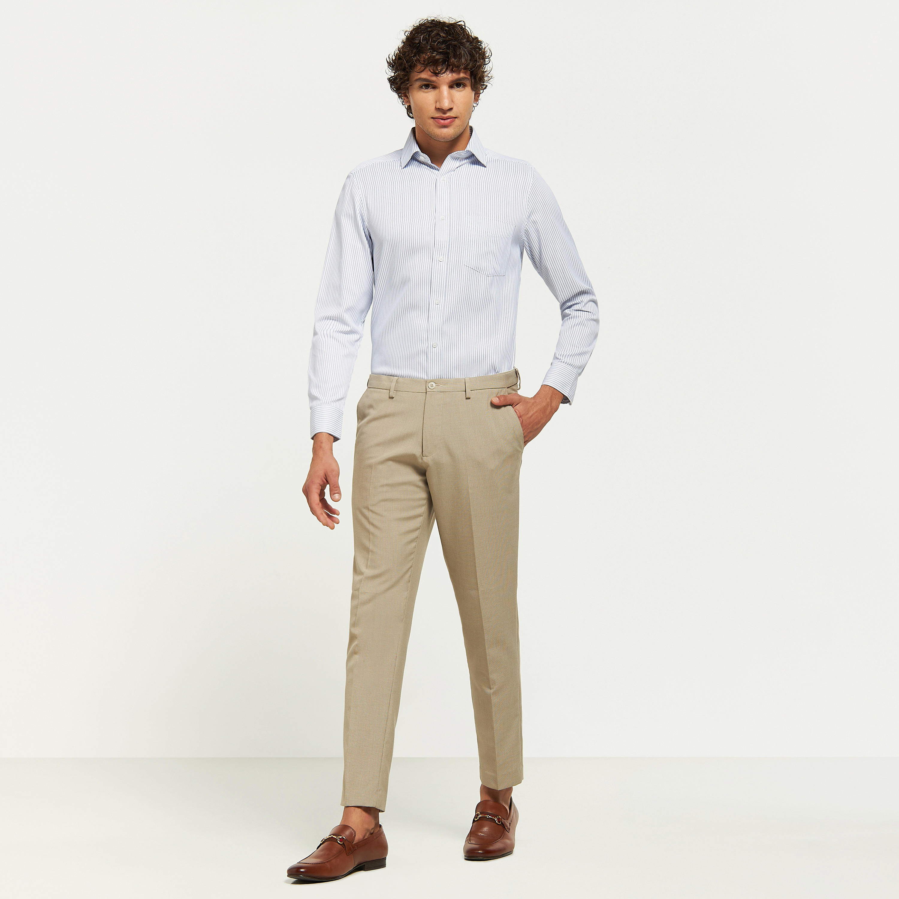 Infinity Striped Shirt with Spread Collar and Chest Pocket-men-clothing-shirts-image-18