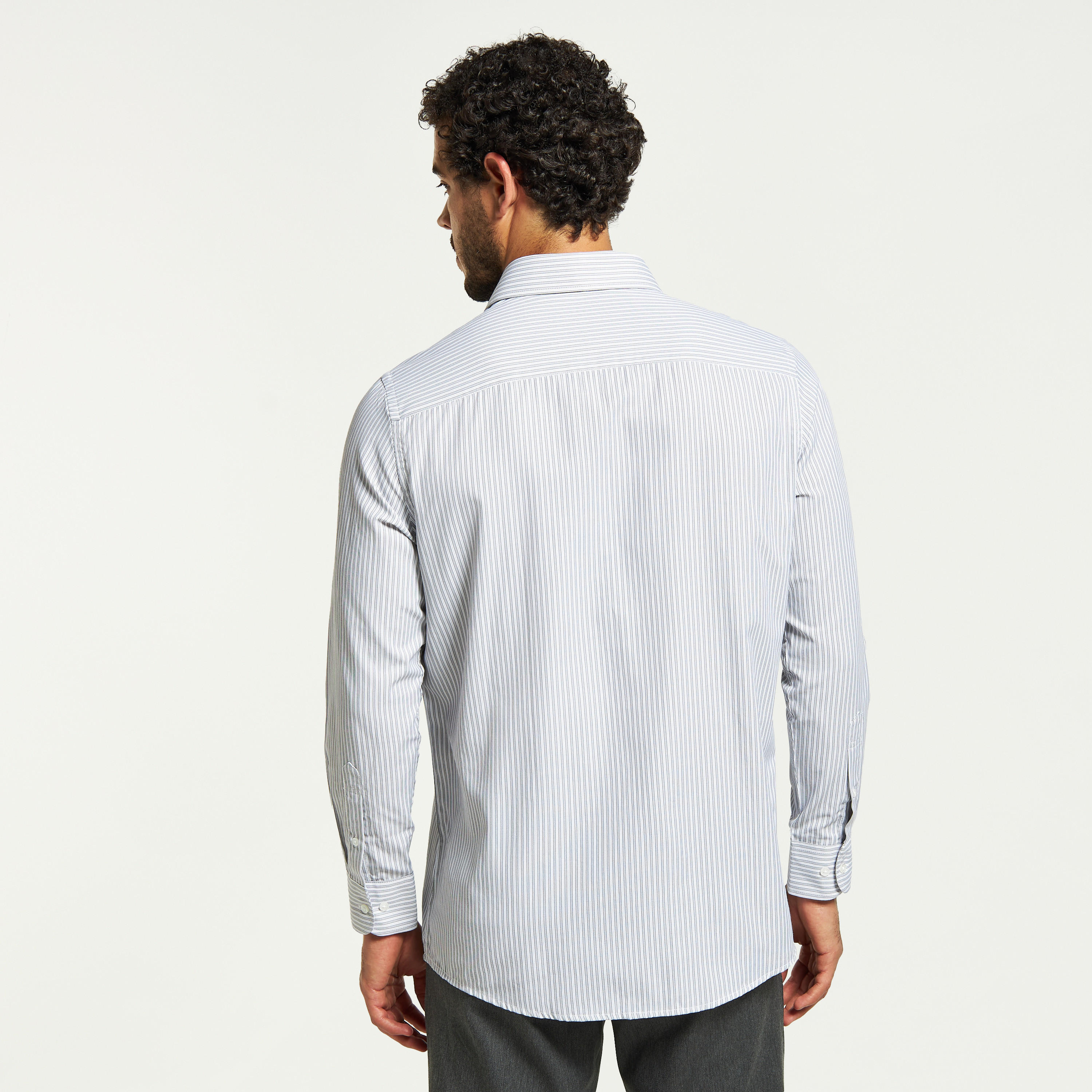 Infinity Striped Shirt with Spread Collar and Chest Pocket-men-clothing-shirts-image-23