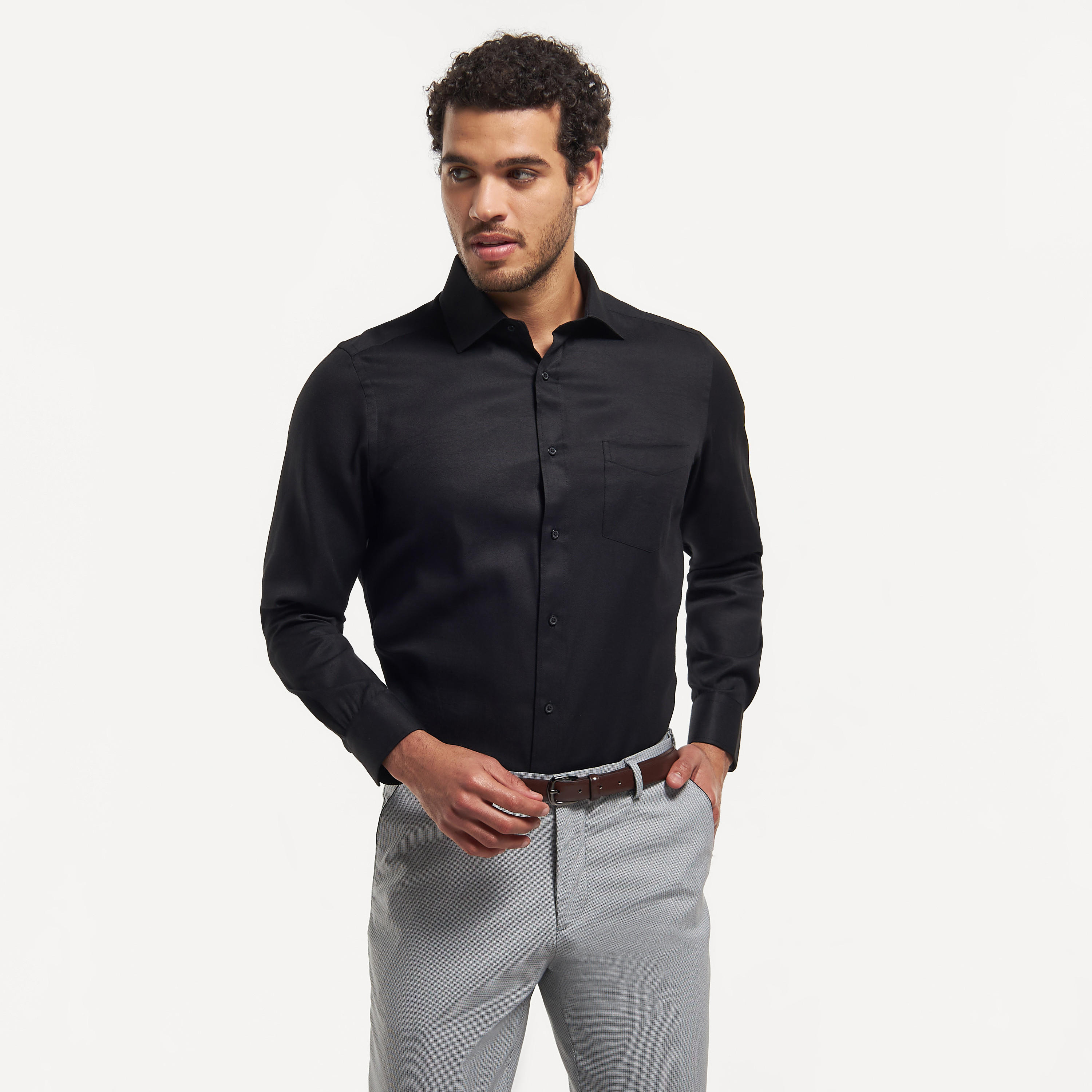 قميص سادة بأكمام طويلة وأزرار-men-clothing-shirts-image-4