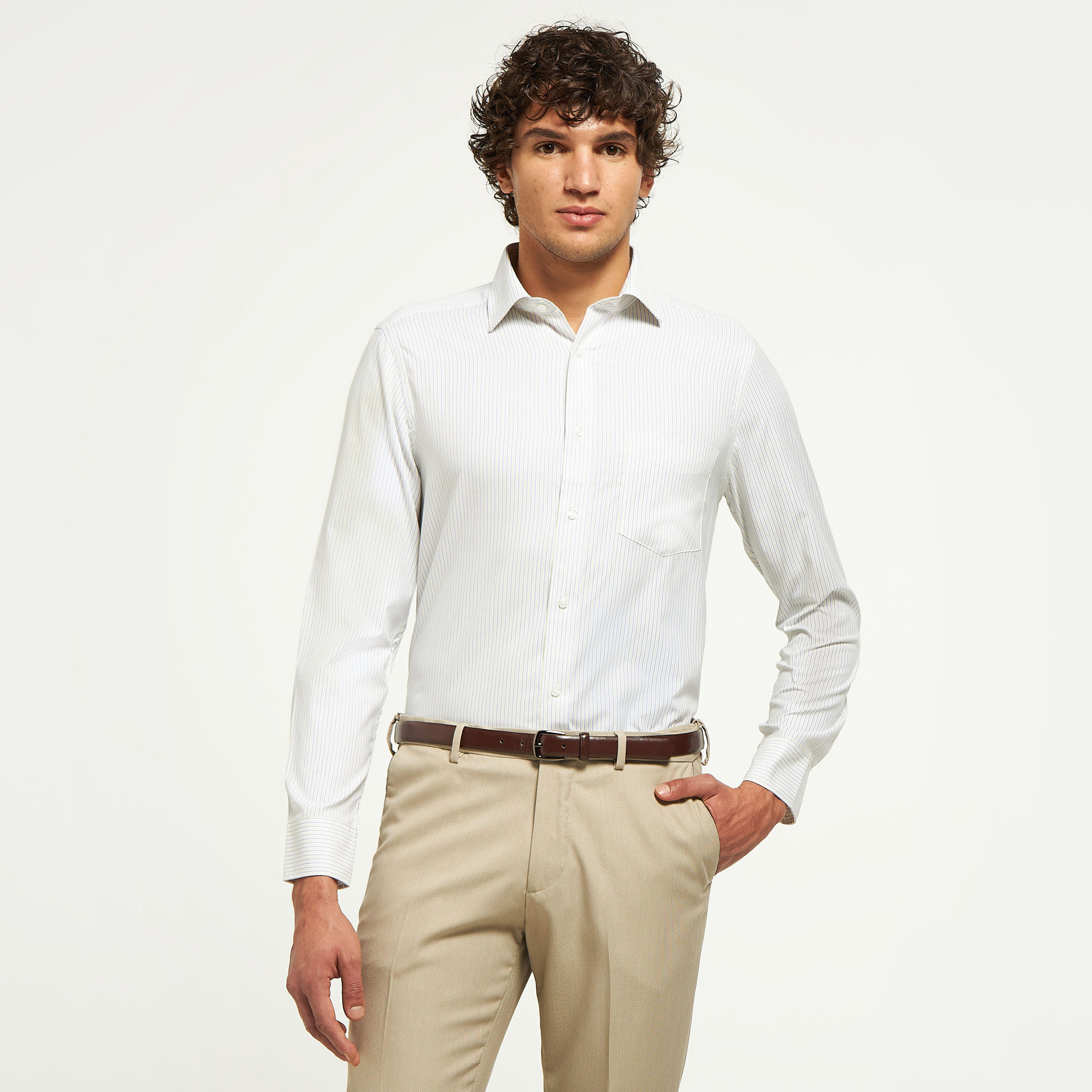 قميص مخطط بأكمام طويلة وجيوب-men-clothing-shirts-image-1