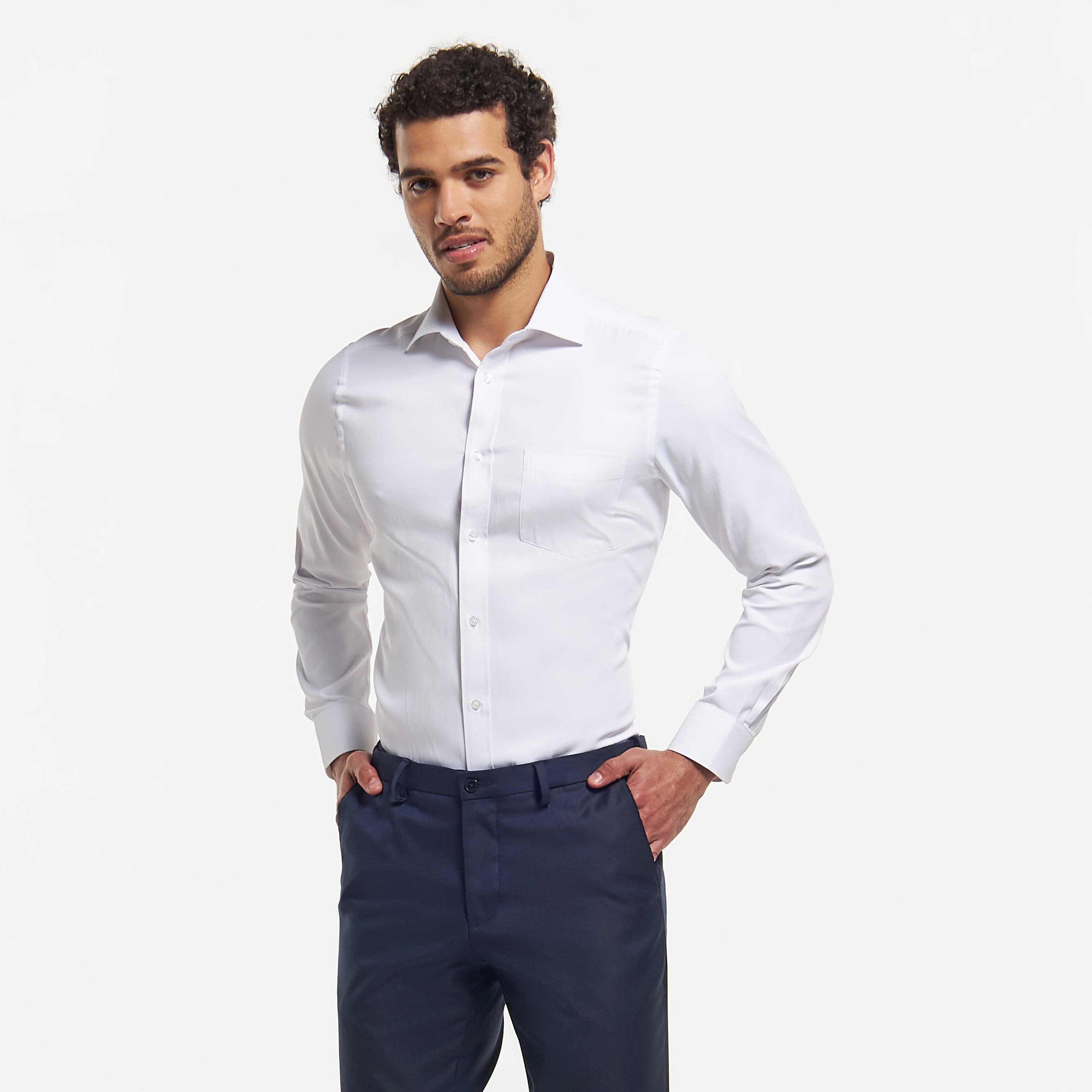 قميص سادة سهل الكي بأكمام طويلة-men-clothing-shirts-image-5