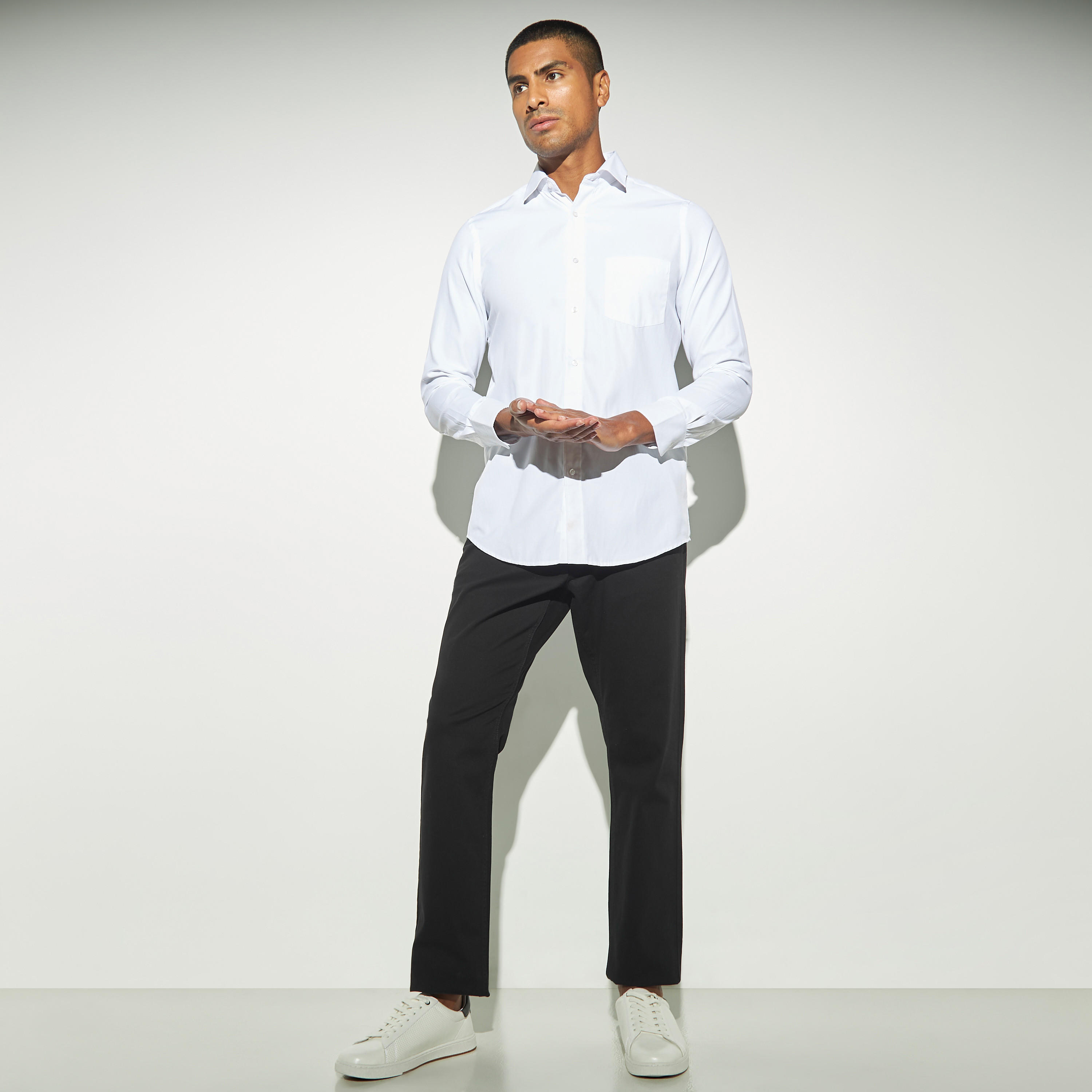 قميص رسمي سادة سهل الكي بجيب-men-clothing-shirts-image-2