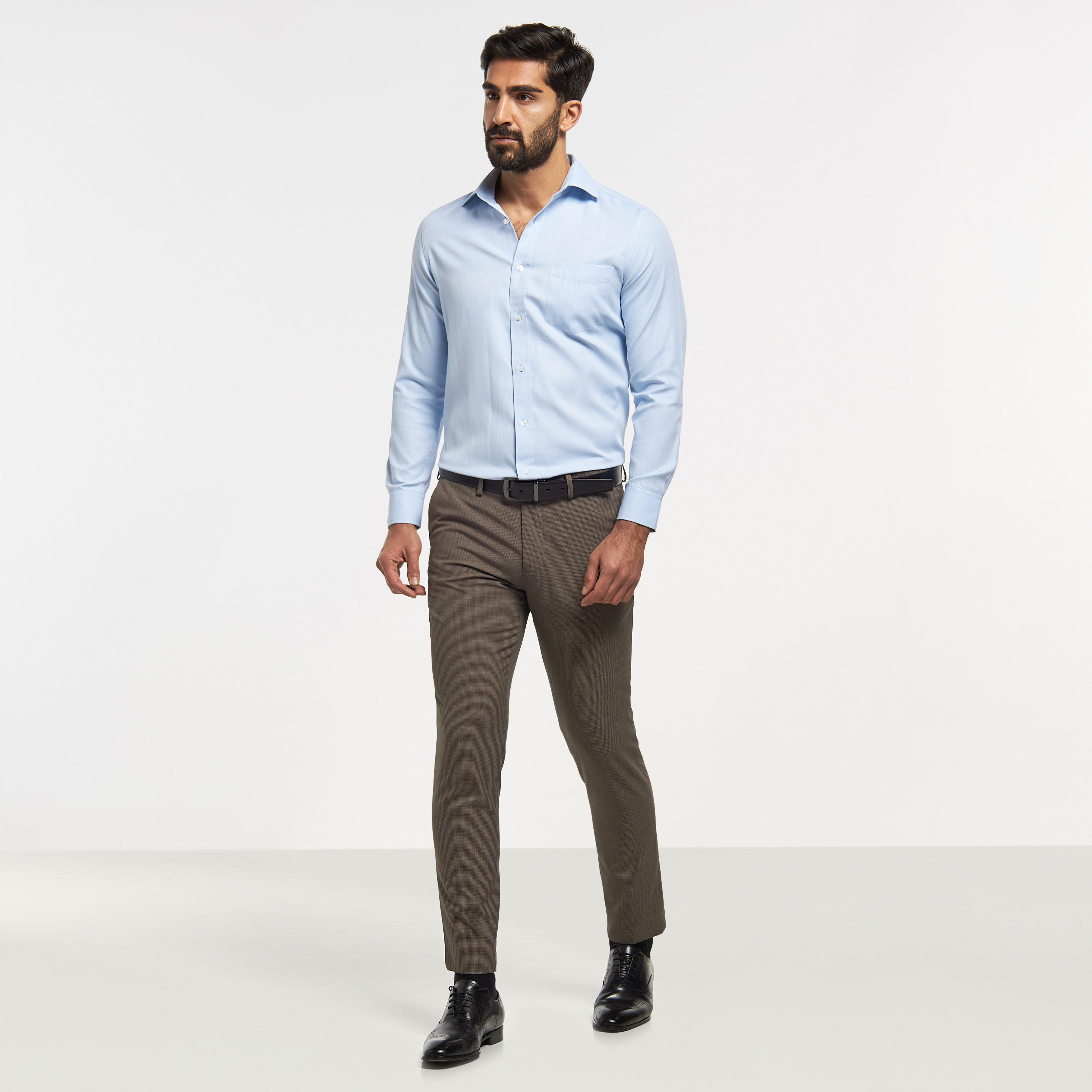 قميص رسمي سادة سهل الكي بجيب-men-clothing-shirts-image-2