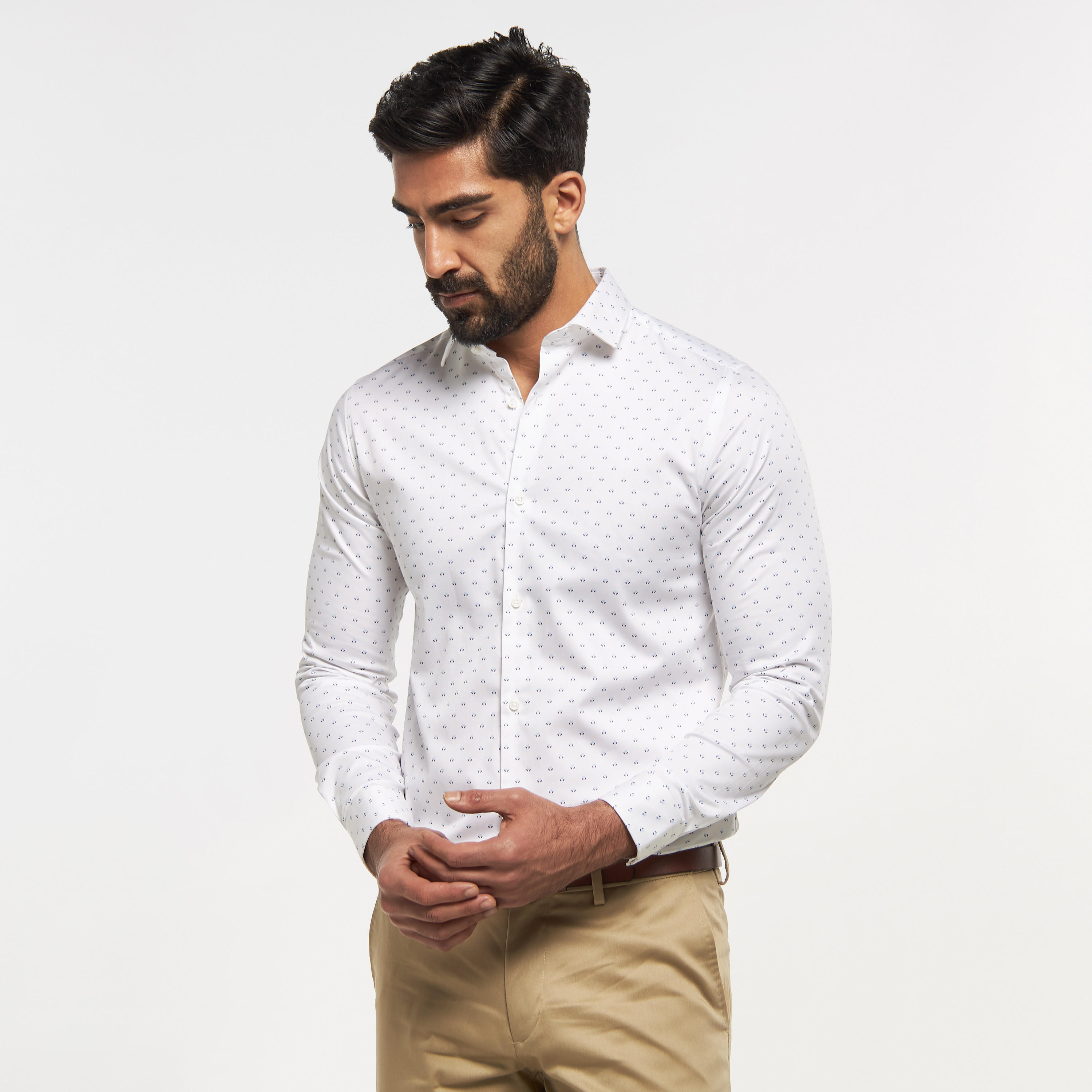 قميص رسمي بأكمام طويلة وطبعات وقصة سليم-men-clothing-shirts-image-5