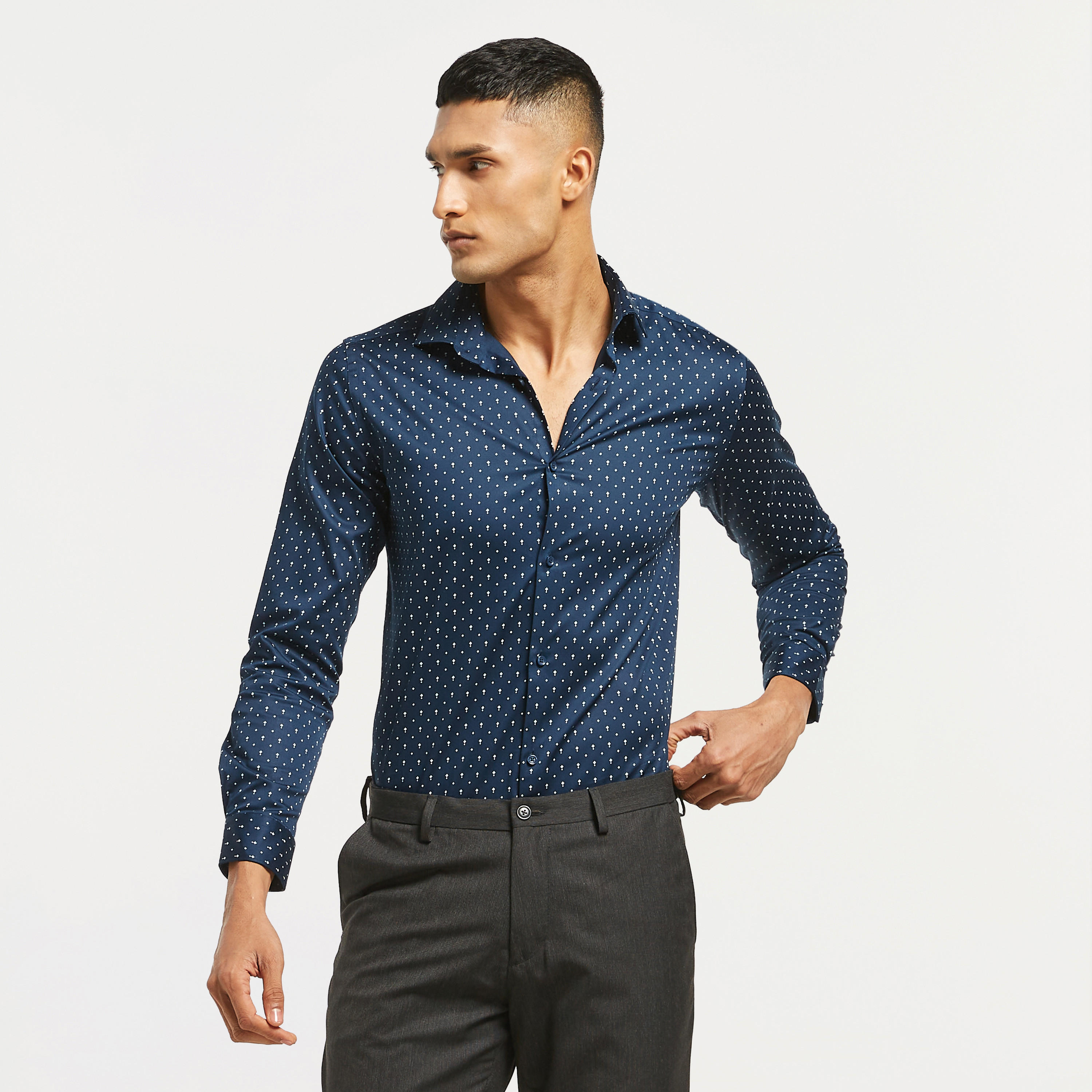 قميص رسمي بأكمام طويلة وطبعات وقصة سليم-men-clothing-shirts-image-9