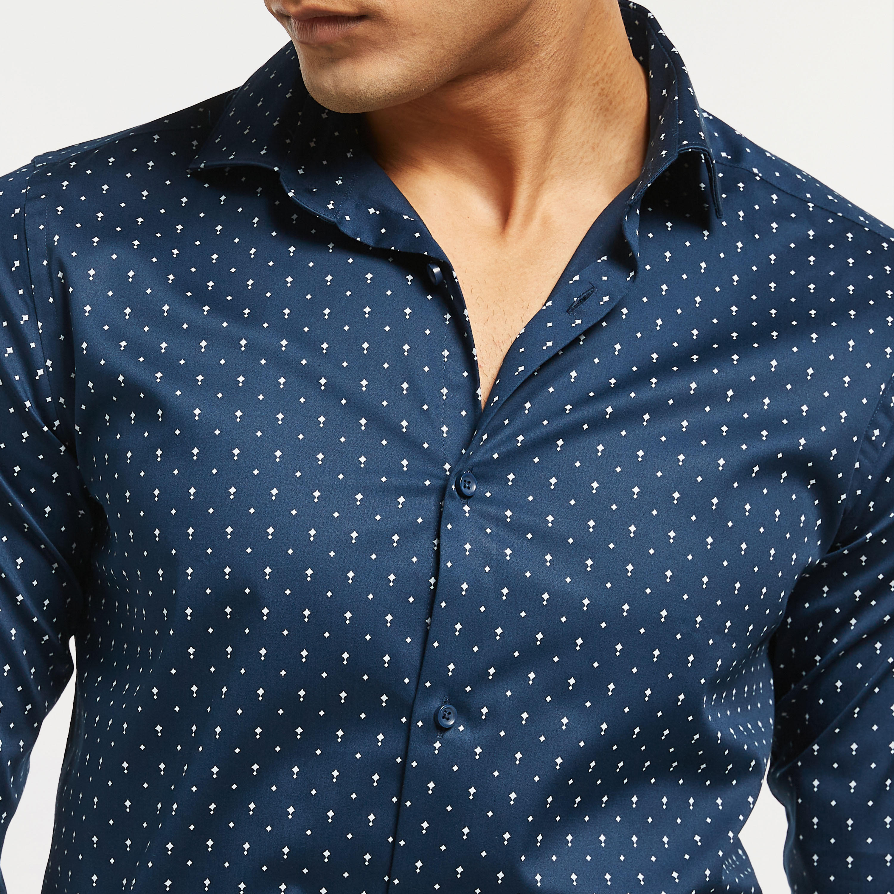 قميص رسمي بأكمام طويلة وطبعات وقصة سليم-men-clothing-shirts-image-12
