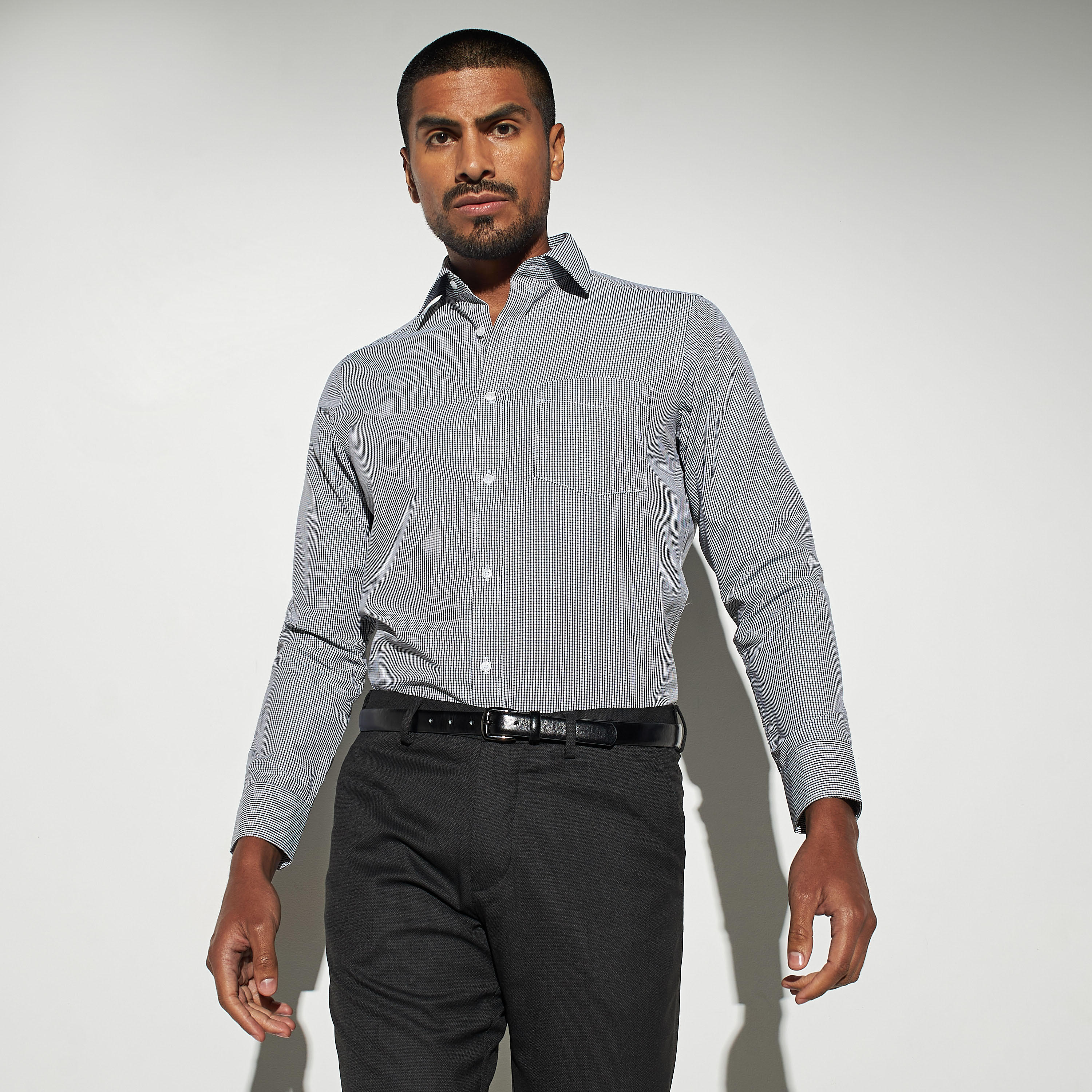Checked Easy Iron Formal Shirt with Pocket-men-clothing-shirts-image-1