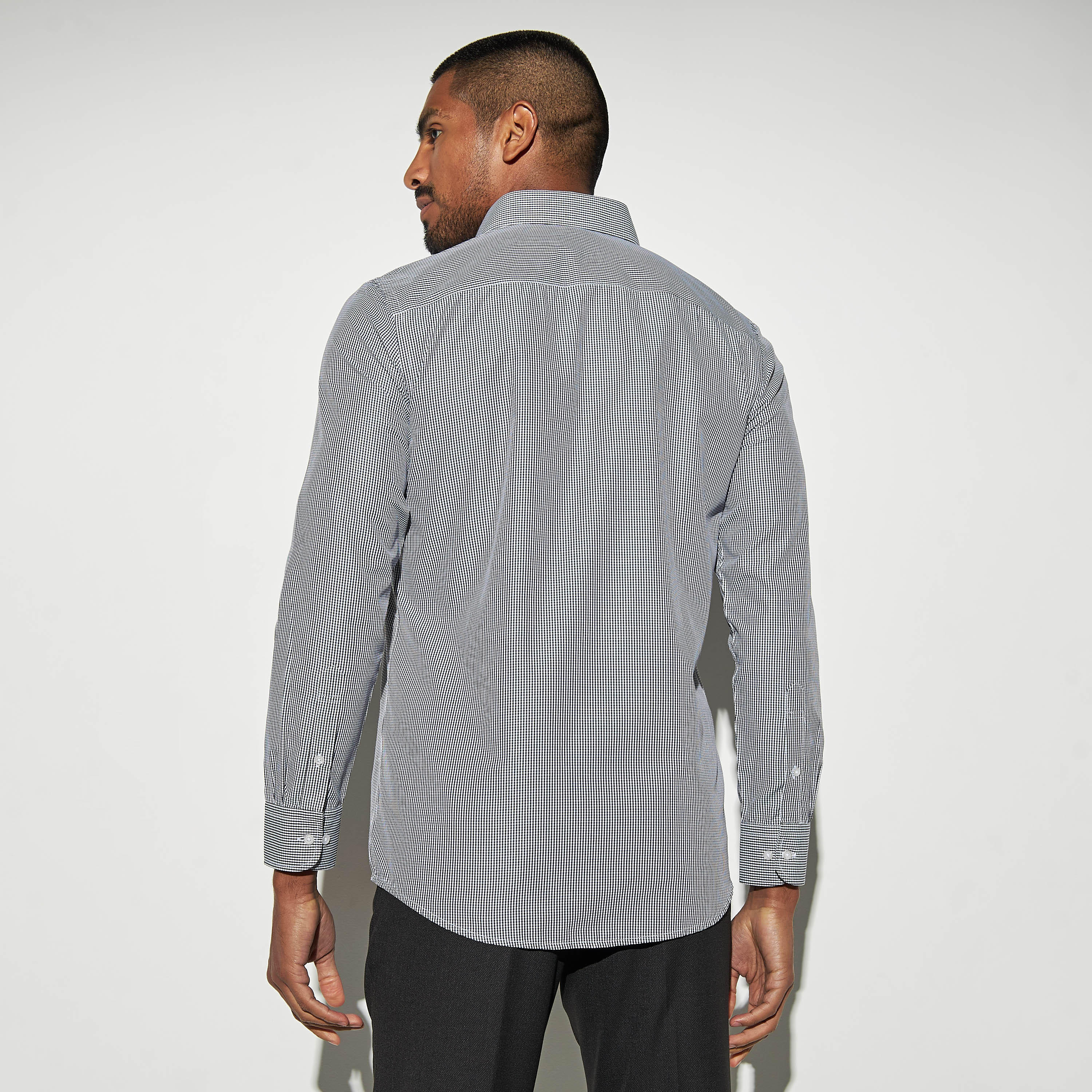 Checked Easy Iron Formal Shirt with Pocket-men-clothing-shirts-image-3