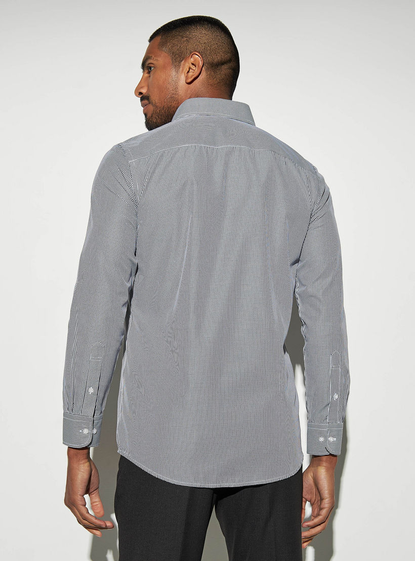 Checked Easy Iron Formal Shirt with Pocket-men-clothing-shirts-image-3