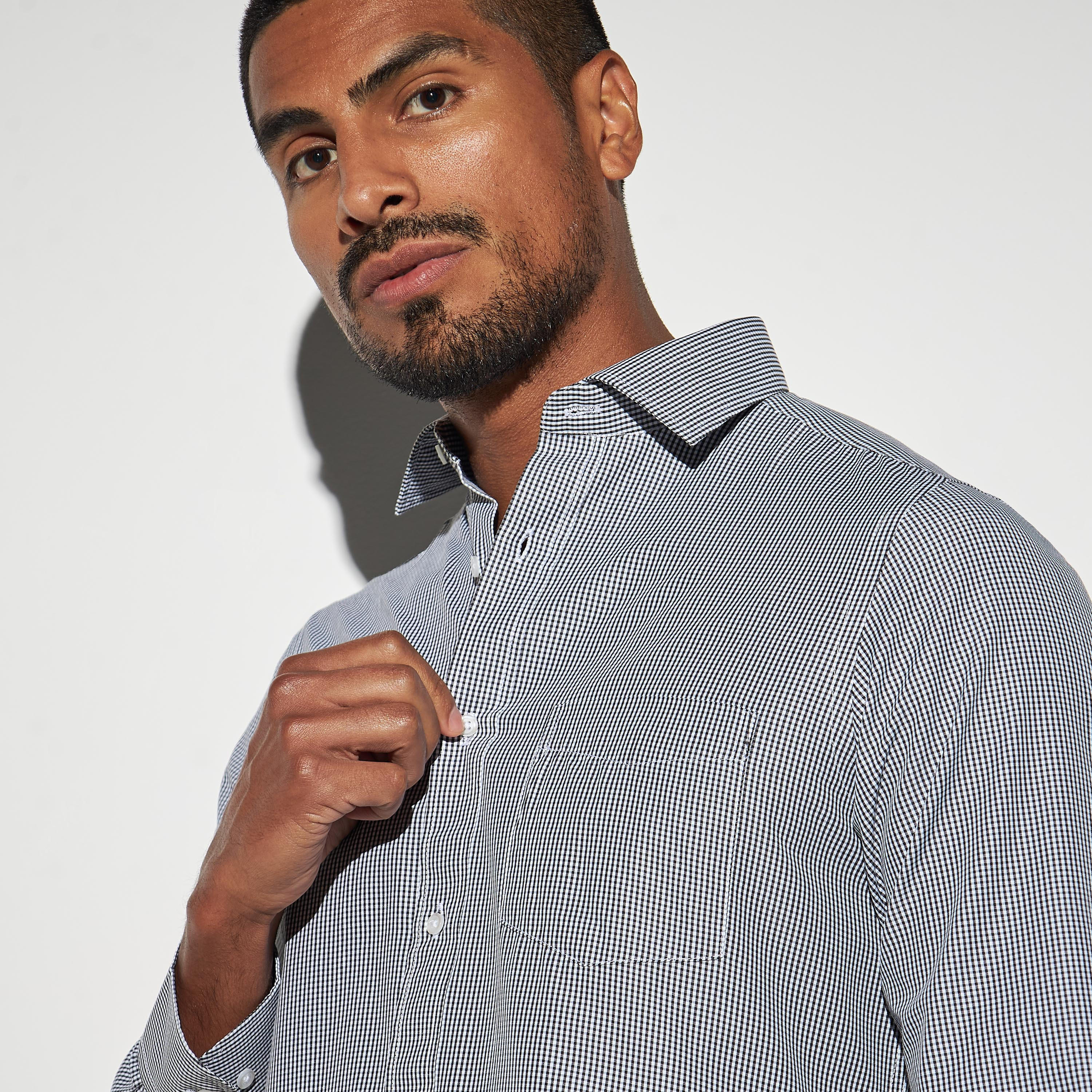 Checked Easy Iron Formal Shirt with Pocket-men-clothing-shirts-image-4