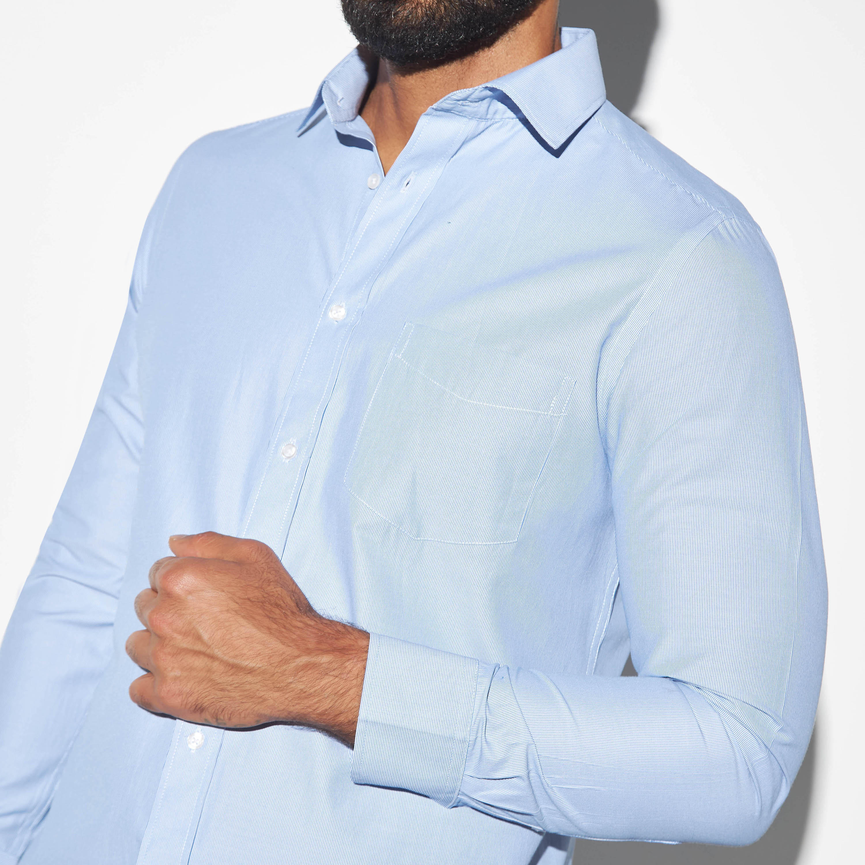 قميص رسمي كاروهات سهل الكي بجيب-men-clothing-shirts-image-4
